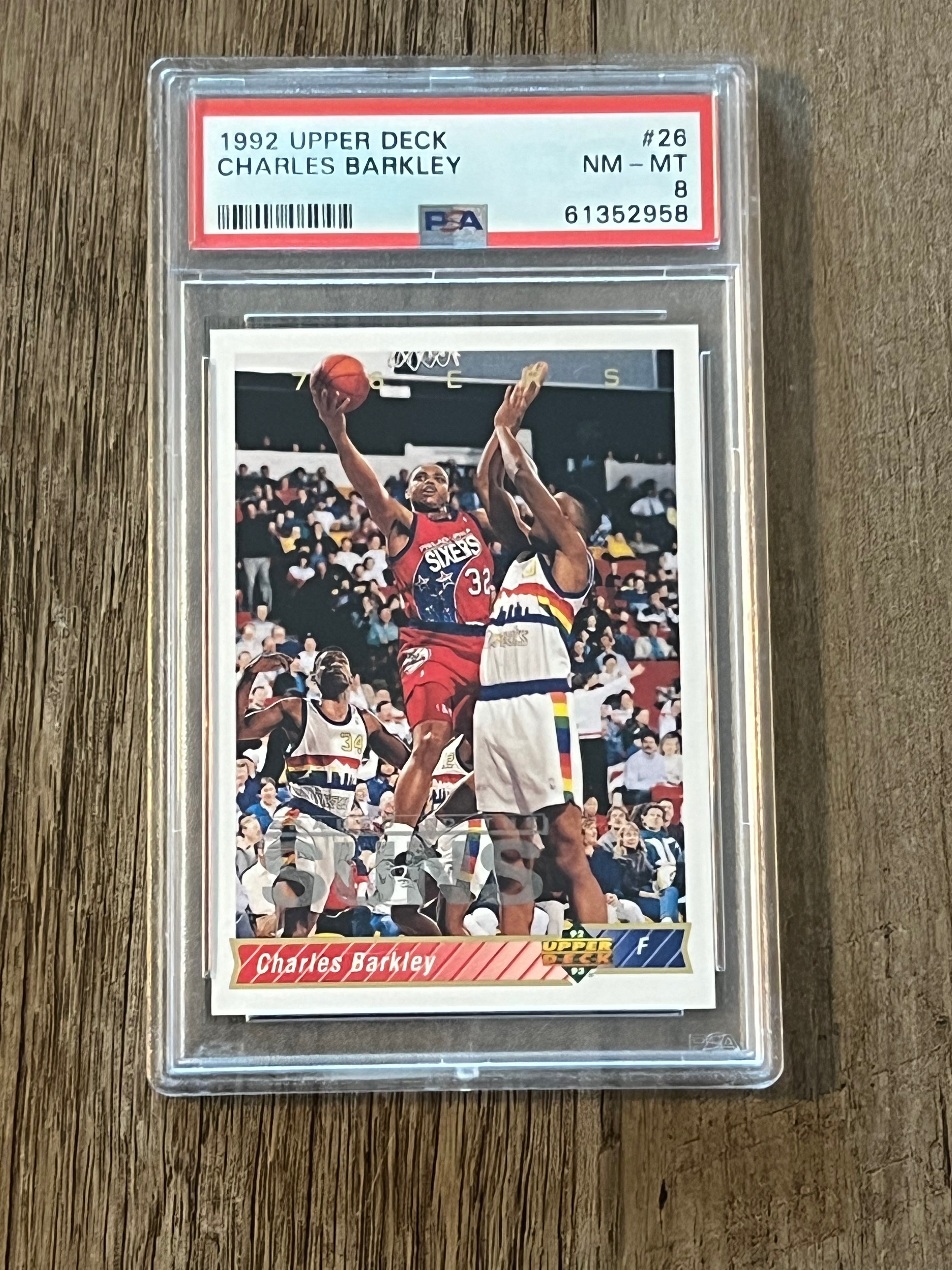 1998 Topps Basketball Card - Charles Barkley Philadelphia 76ers - PSA NM-MT 8