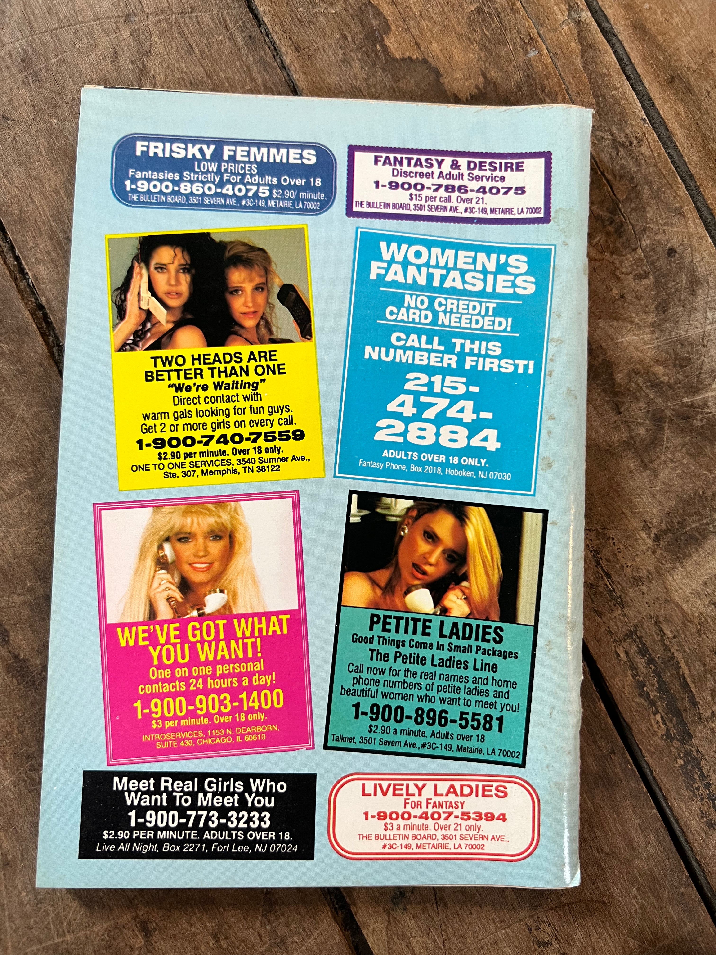 ILLICIT SEX LETTERS  Magazine - Winter 1992 Issue
