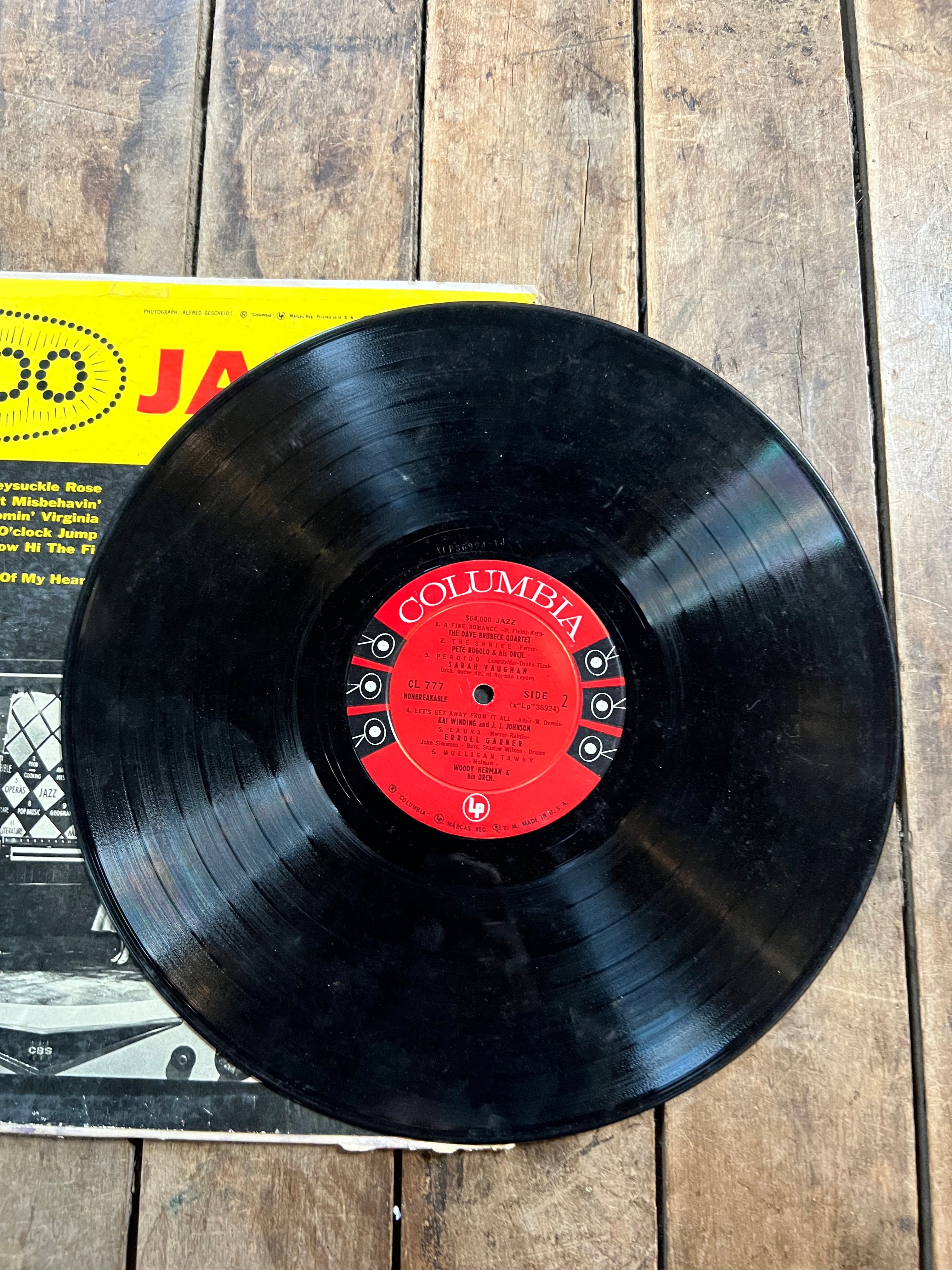 $64,000 JAZZ - 1955 Columbia Records - Vinyl LP Album Record