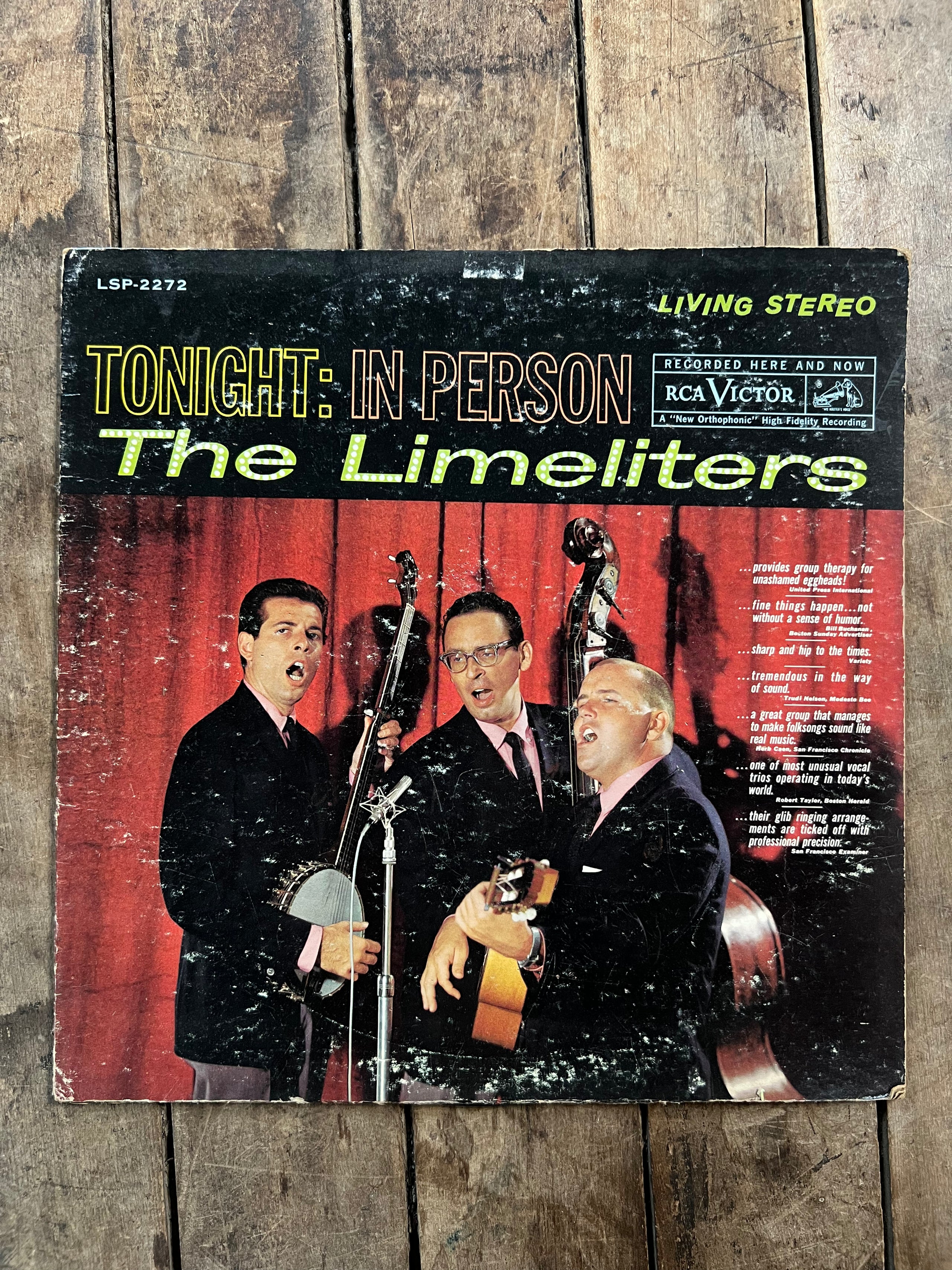 The Limeliters “Tonight : In Person “ 1961 RCA Victor Records - Vinyl LP Album