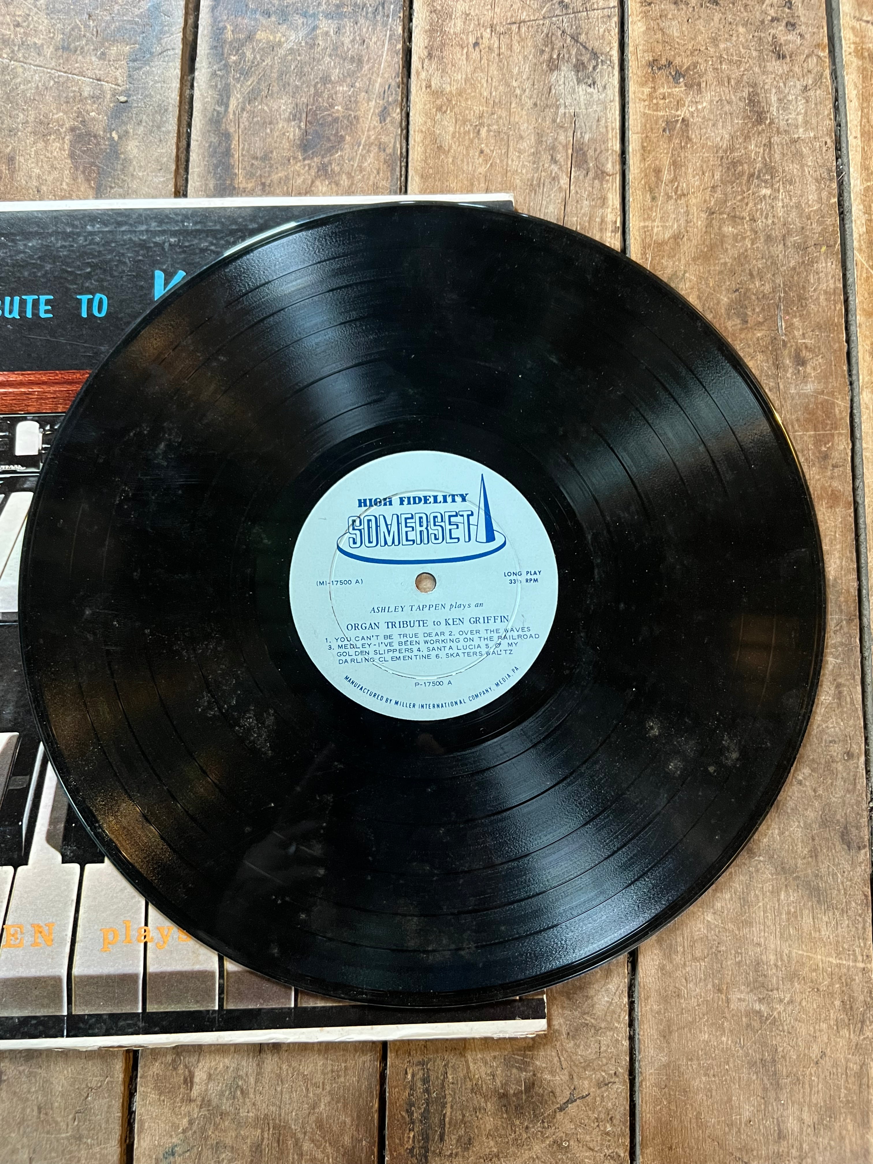 Ashley Tappen - An Organ Tribute To Ken Griffin - Somerset Records Vinyl LP Album