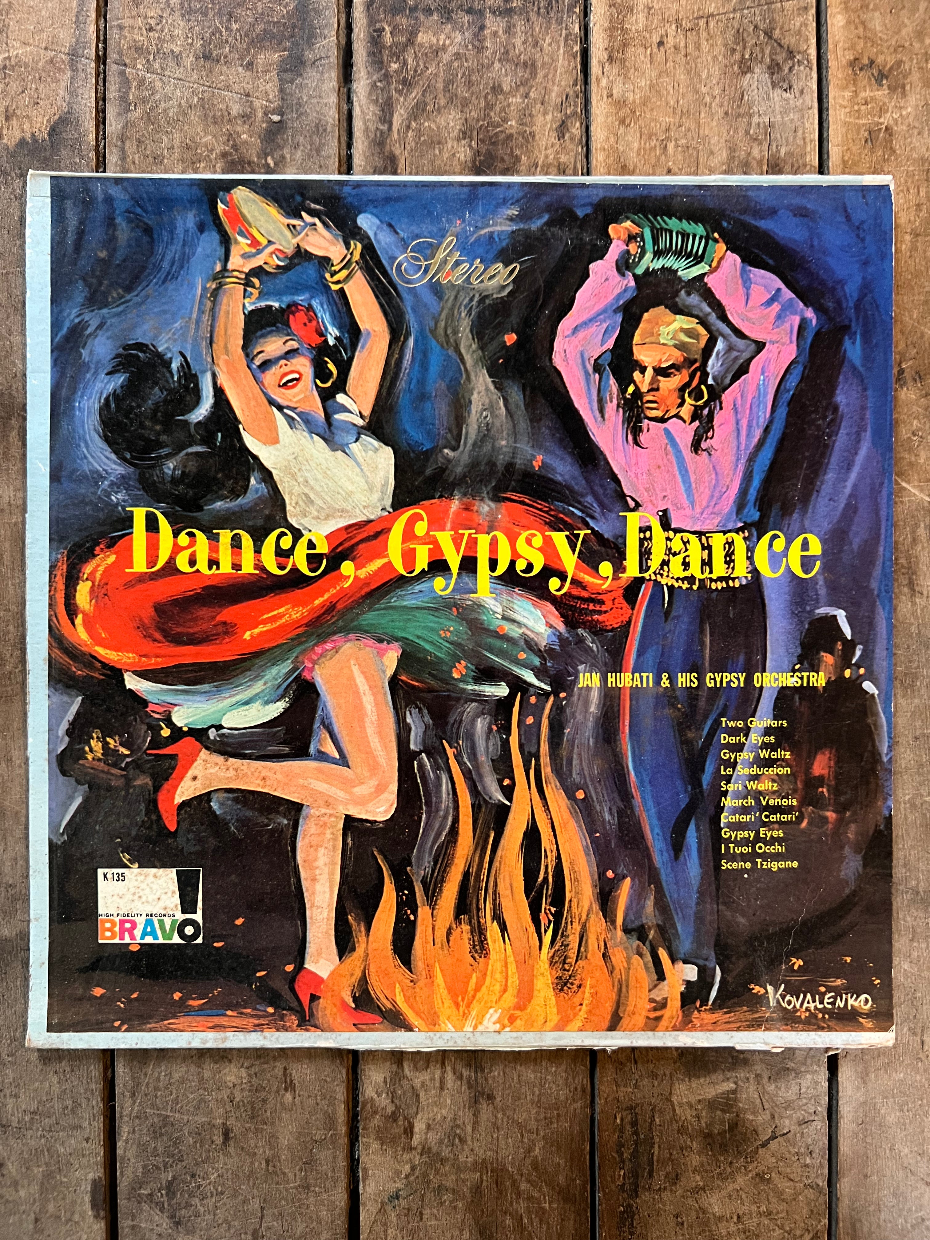 Jan Hubati & His Gypsy Orchestra- Dance, Gypsy, Dance - 1959 Bravo Records Vinyl LP