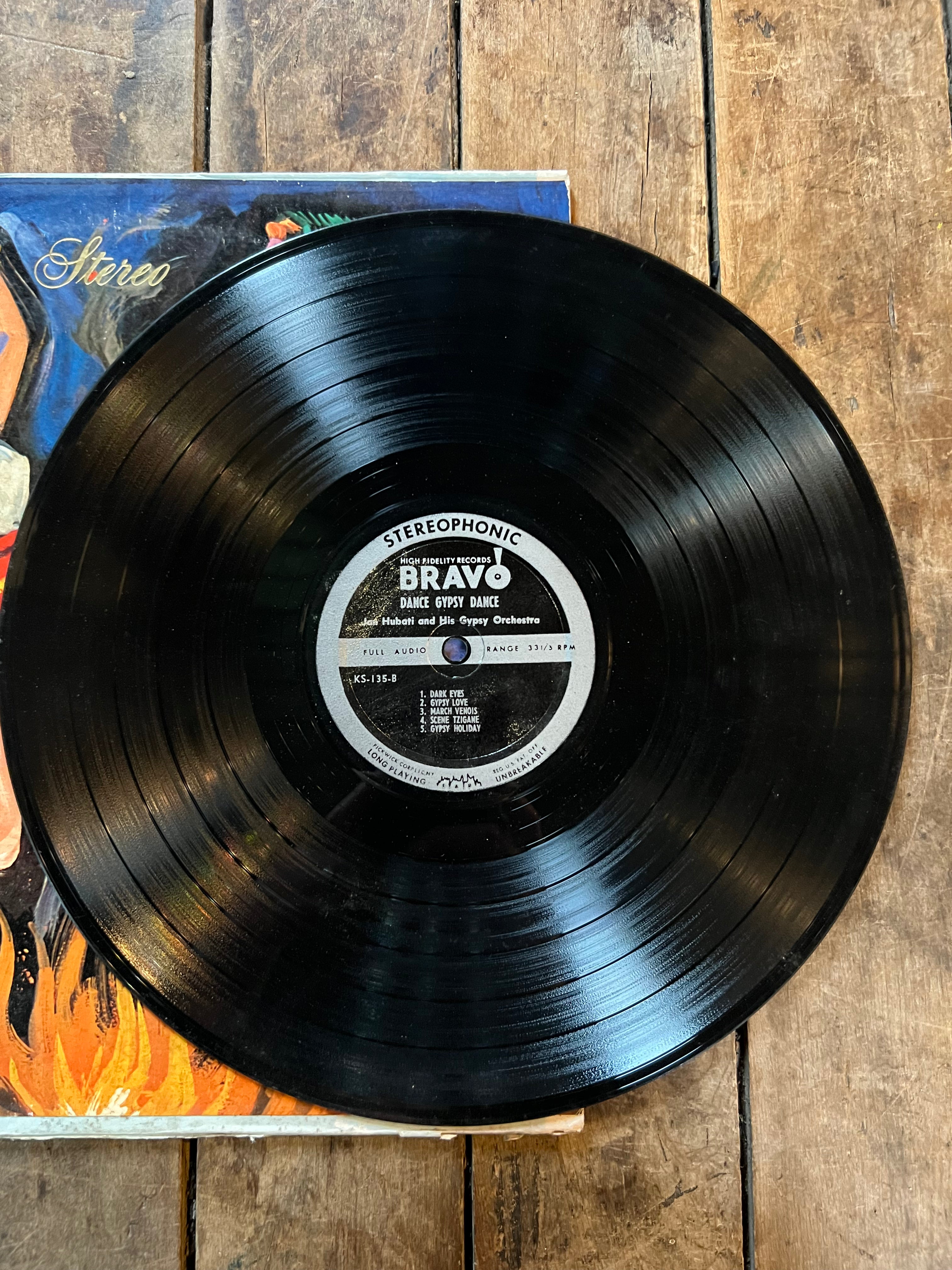 Jan Hubati & His Gypsy Orchestra- Dance, Gypsy, Dance - 1959 Bravo Records Vinyl LP