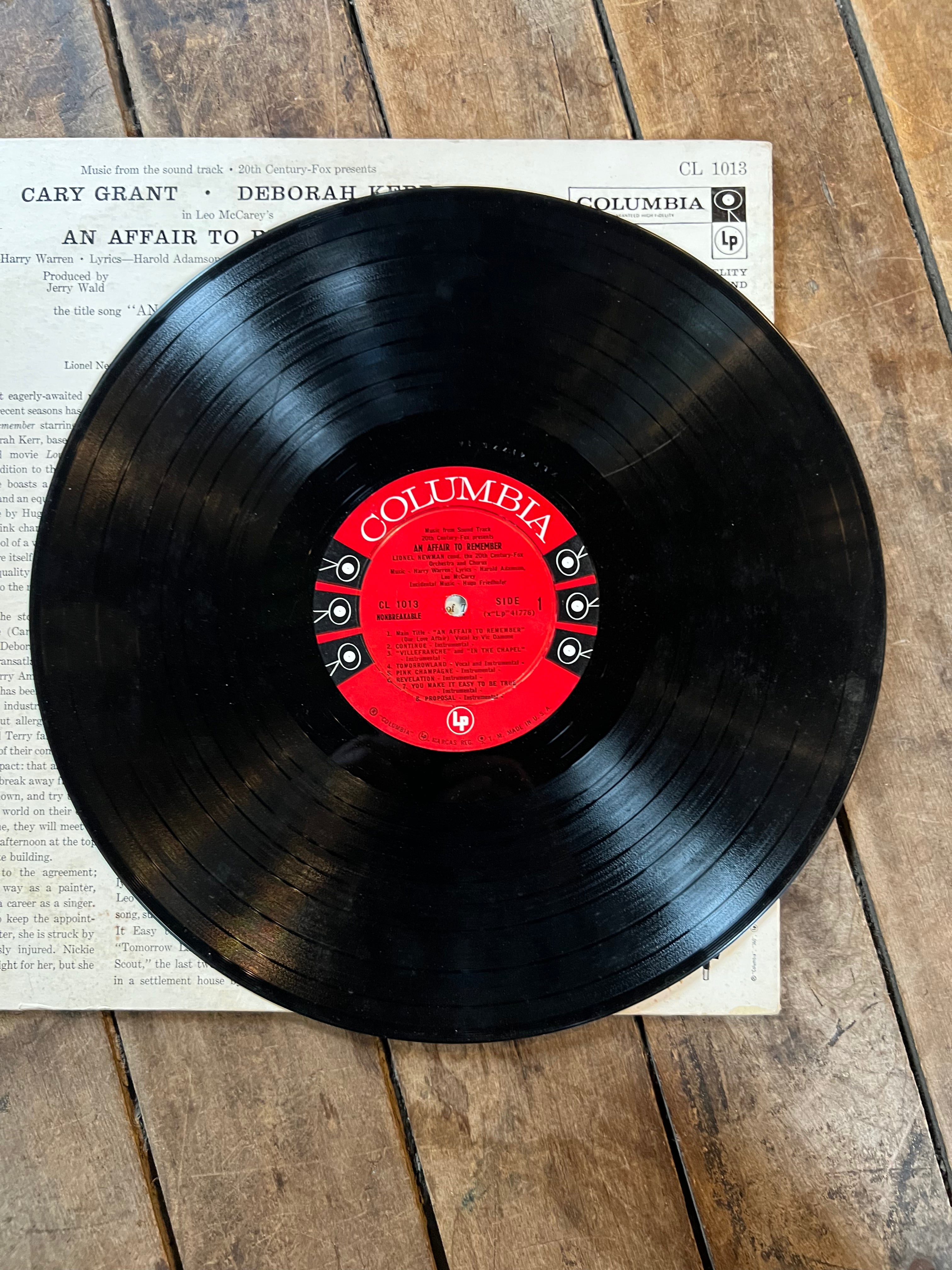 An Affair To Remember - Cary Grant & Deborah Kerr - 1957 Columbia Records Vinyl LP Album
