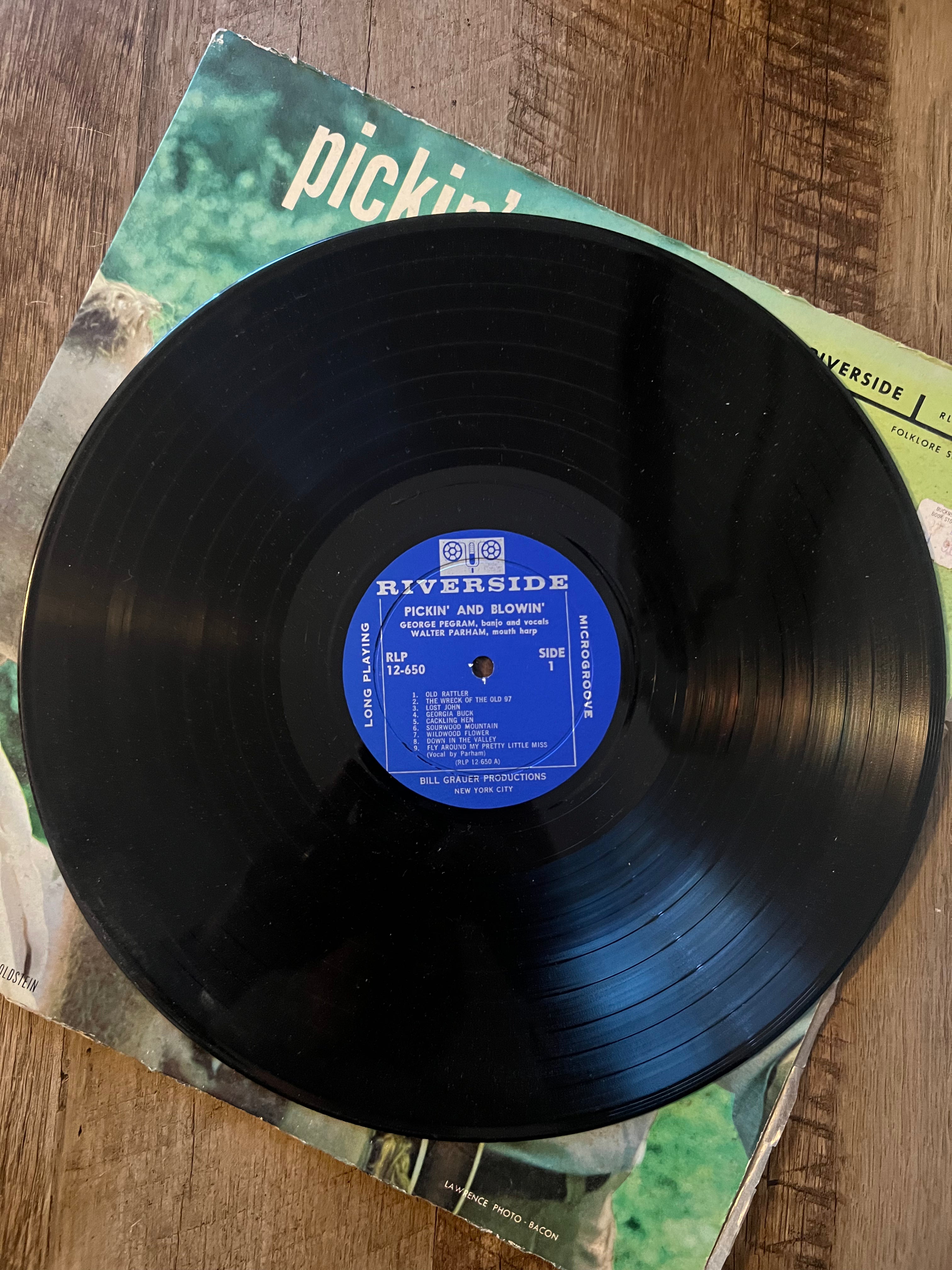 Pickin’ And Blowin’ with George Pegram & Walter Parham- 1958 Riverside Records Vinyl LP