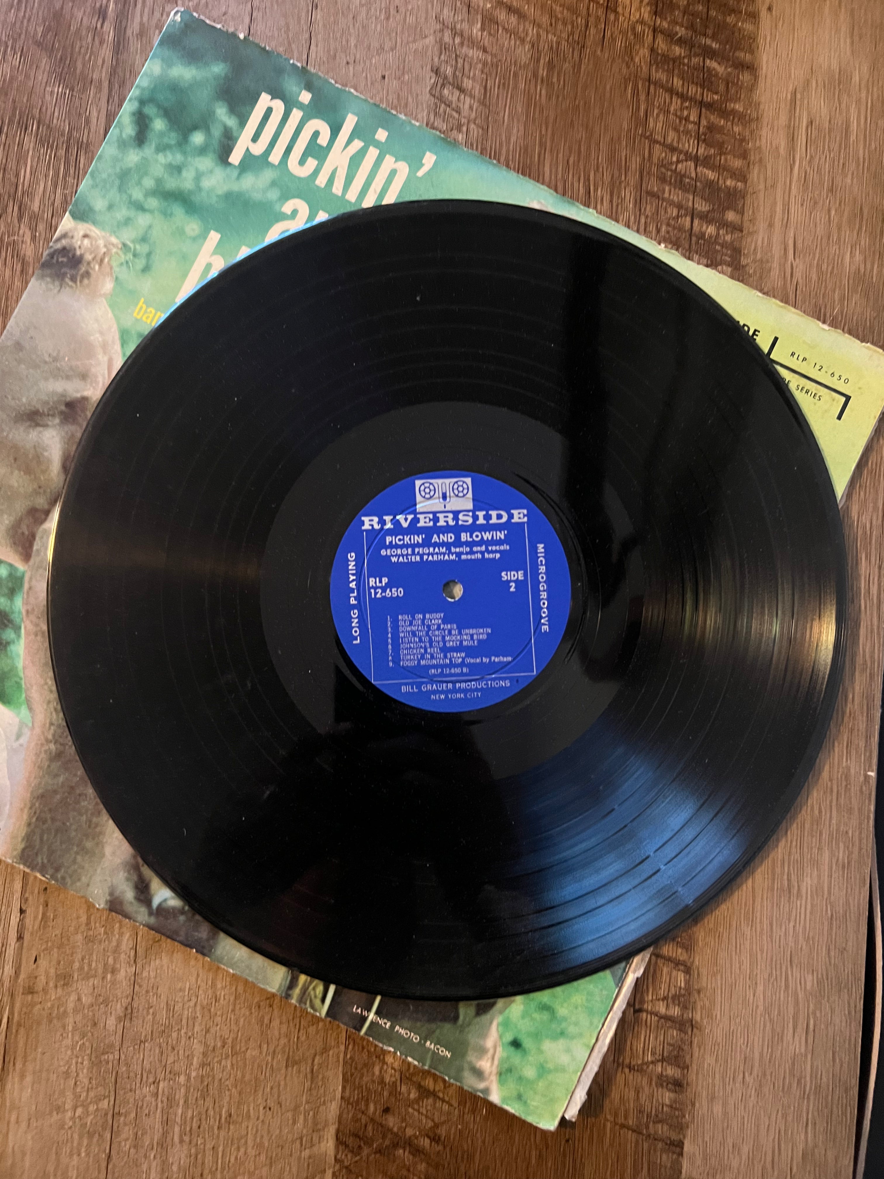 Pickin’ And Blowin’ with George Pegram & Walter Parham- 1958 Riverside Records Vinyl LP