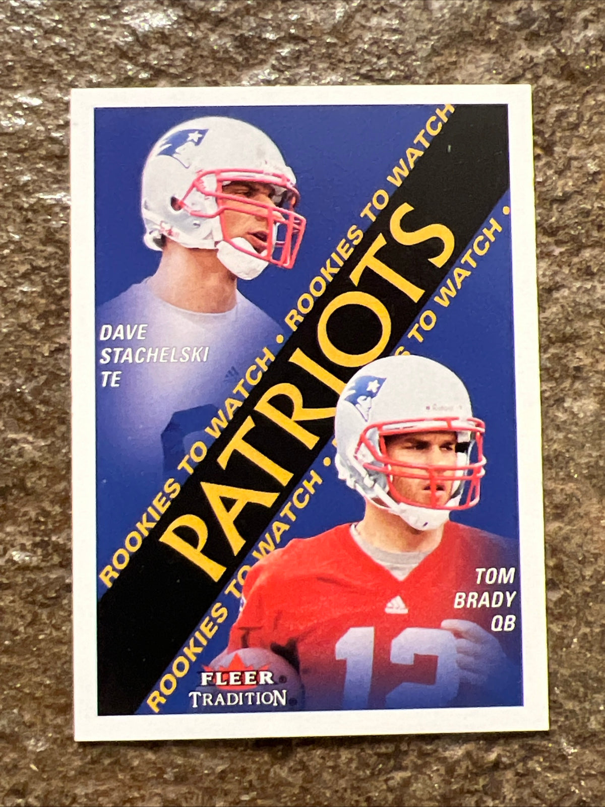 2000 Fleer Tradition - Rookies to Watch Tom Brady, Dave Stachelski #352 (RC) NFL