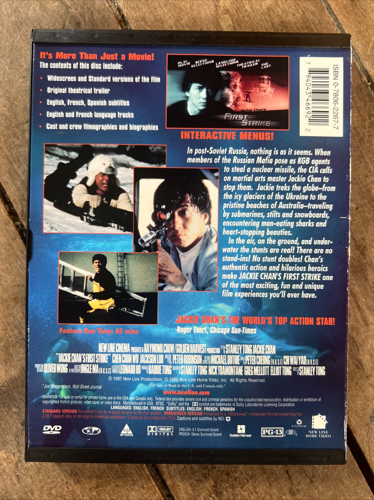 First Strike ( DVD 1996 ) SnapBack Case / Action / Comedy [PG-13] Jackie Chan