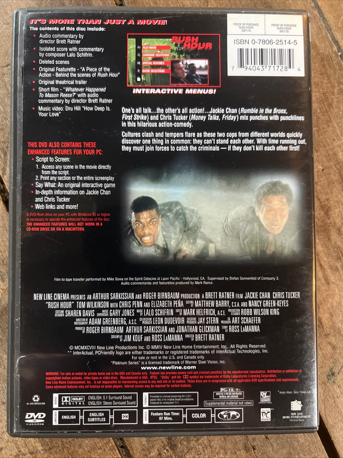 Rush Hour ( DVD 1998 ) Action / Comedy [PG-13]