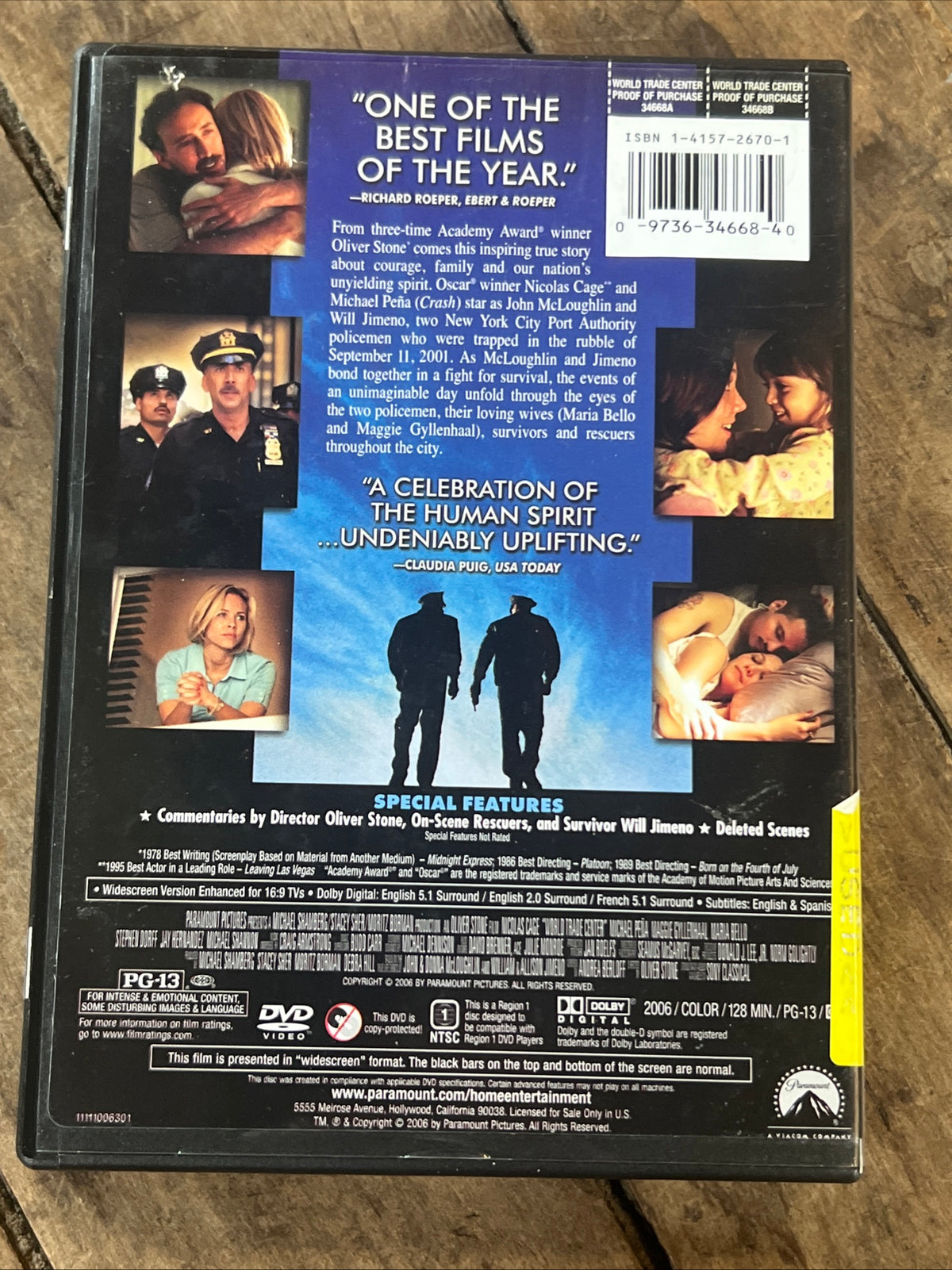 World Trade Center ( DVD 2006 ) Action / Thriller [PG-13]