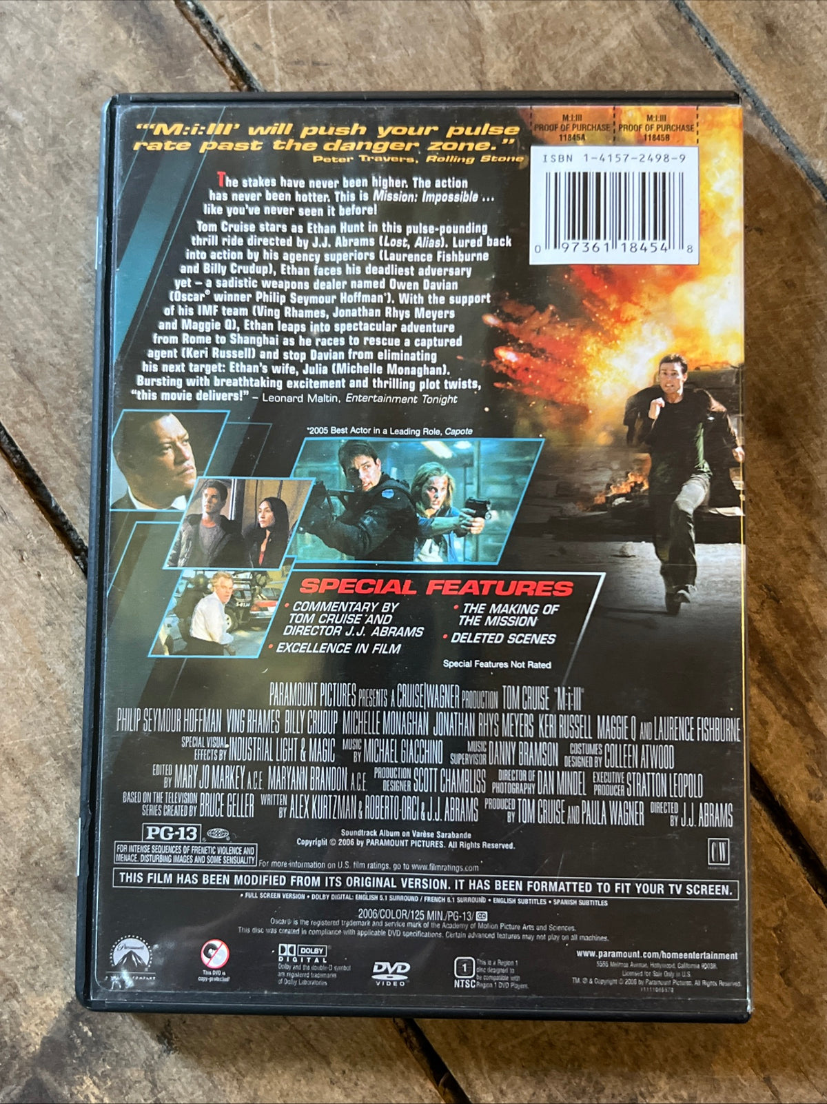 Mission Impossible III ( DVD 2006 ) Adventure / Action [PG-13]