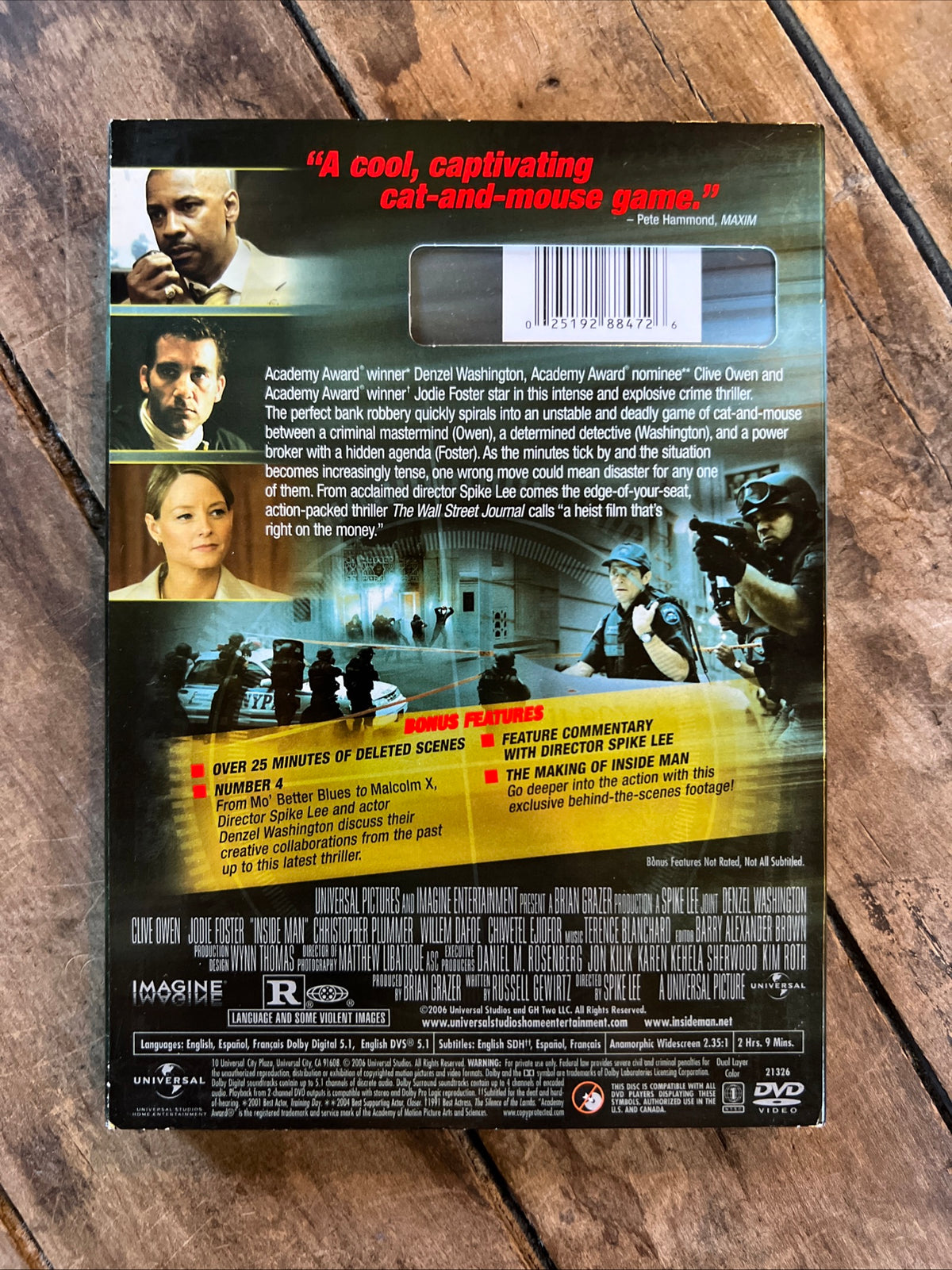 Inside Man (DVD 2006) Thriller / Crime [R]