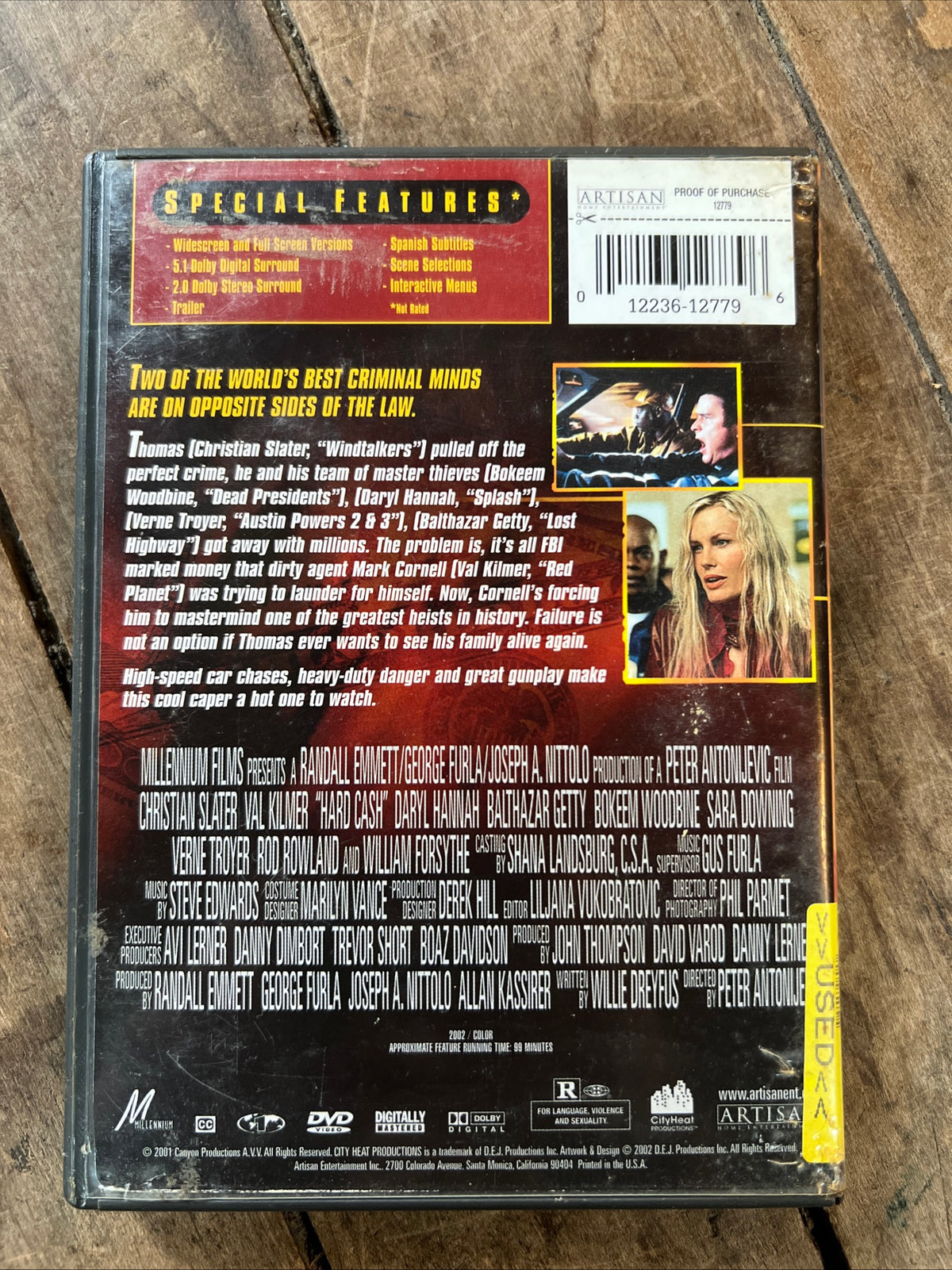 HARD CASH (DVD 2002) Thriller/Action [R]