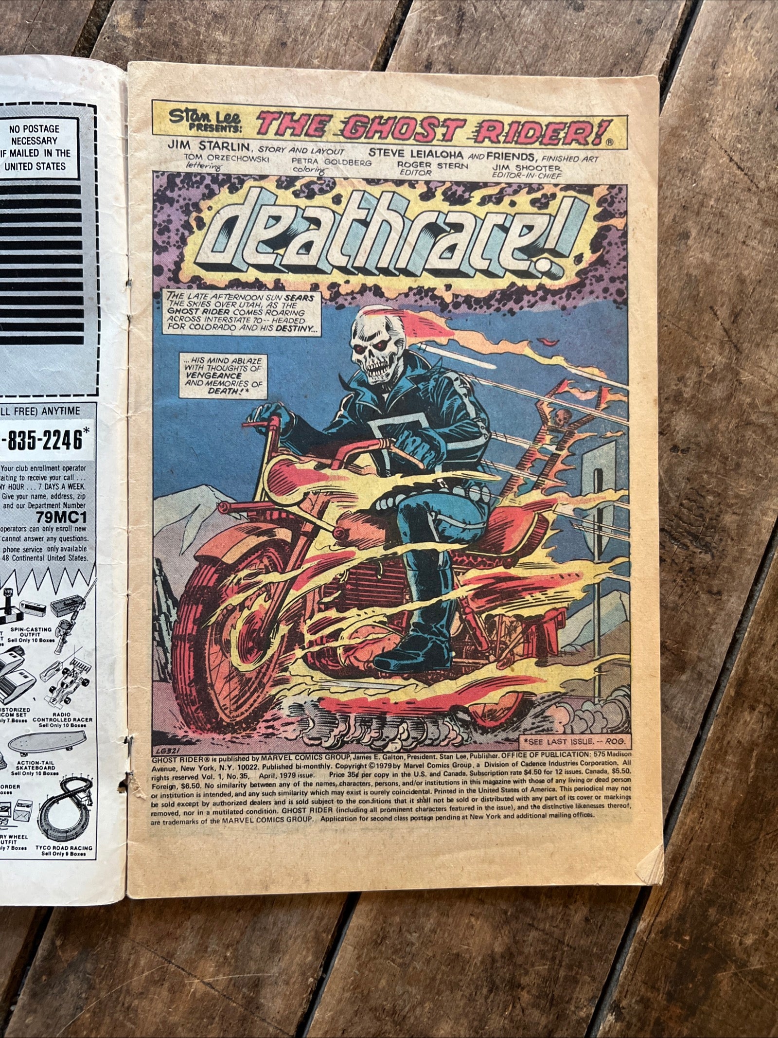 Ghost Rider #35 (1979) Marvel Comic Book