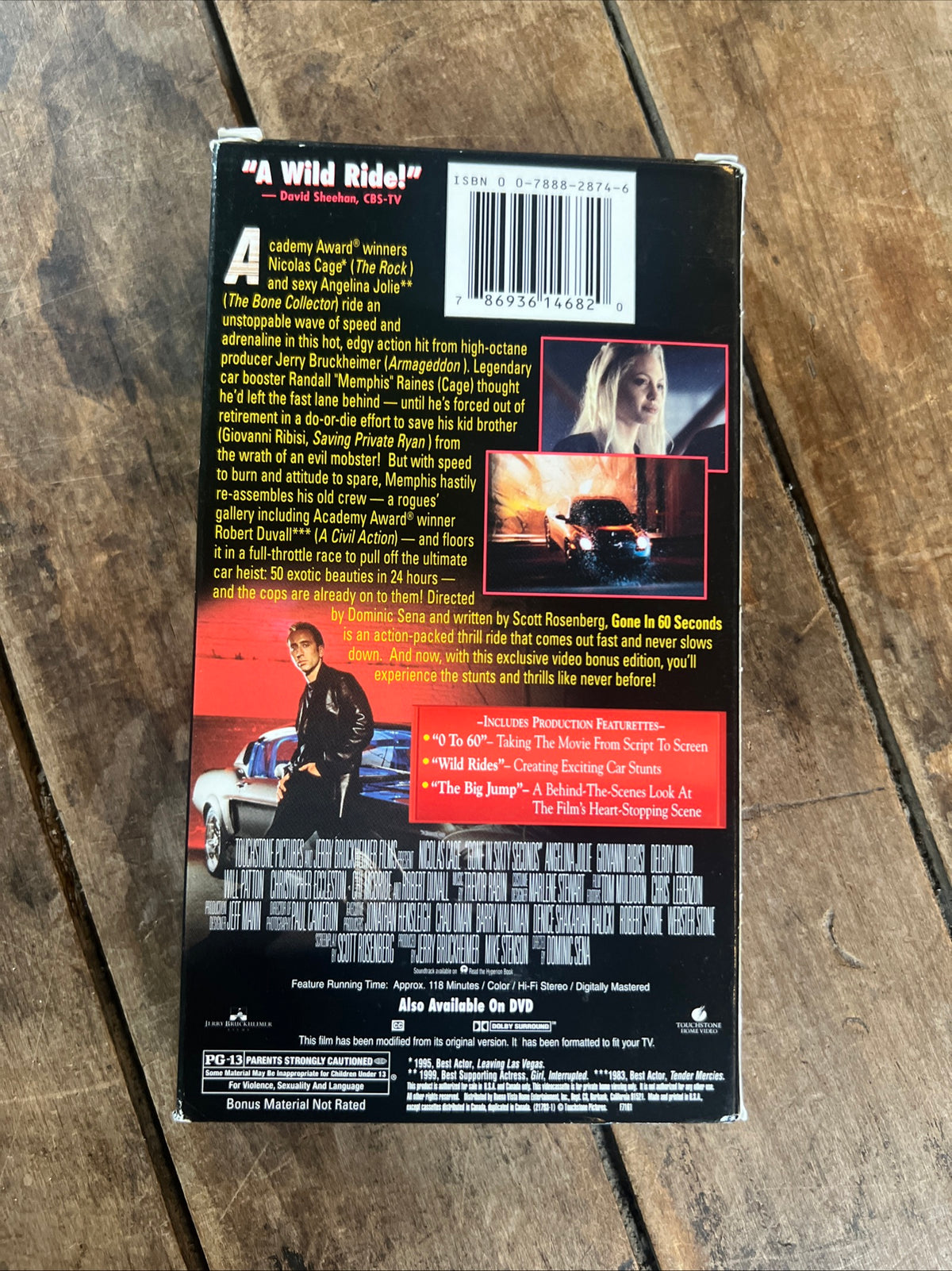 Gone In 60 Seconds ( VHS 2000 ) Action / Crime [PG-13]