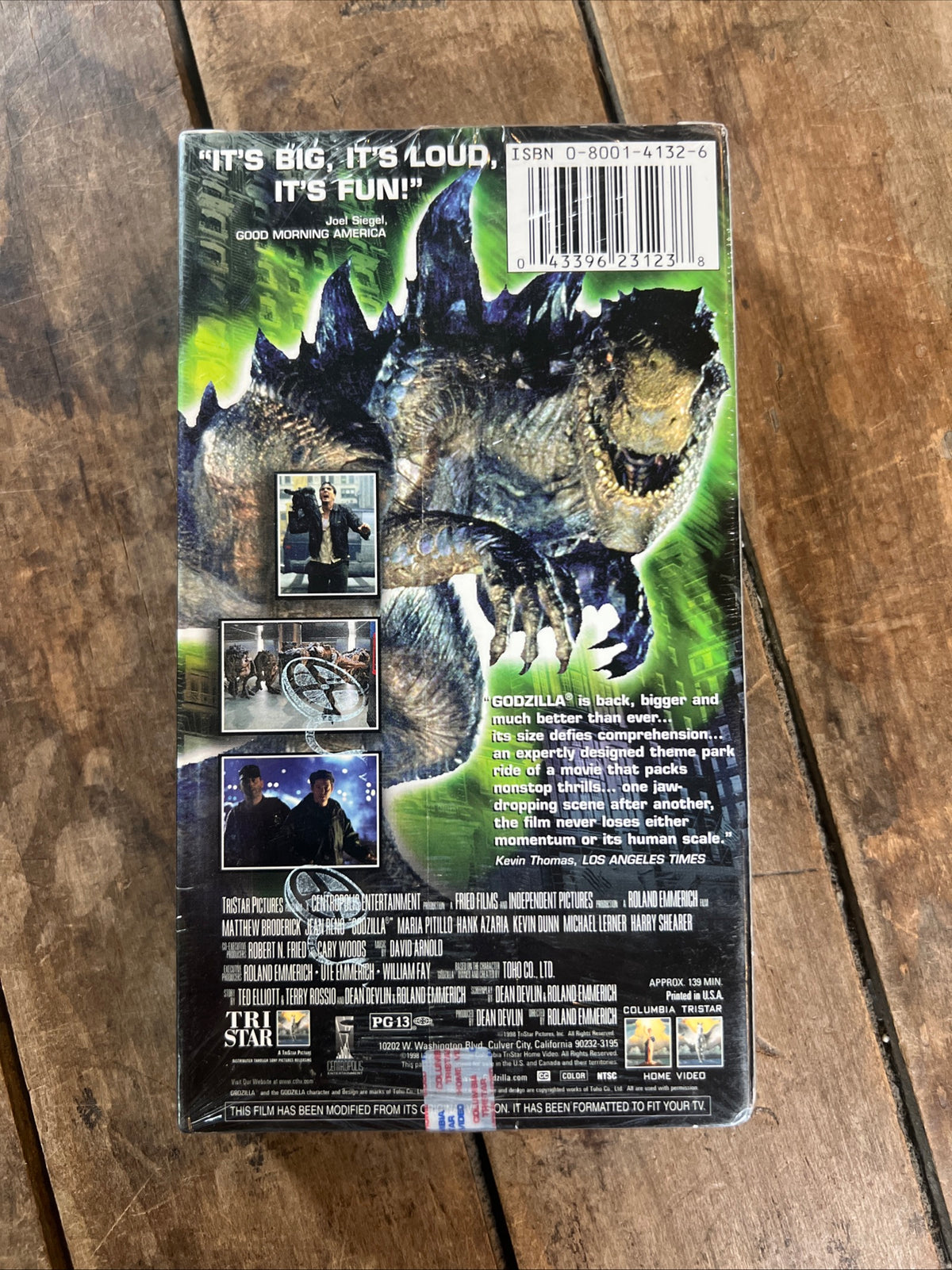 GODZILLA ( VHS 1998 ) Action / Sci-Fi [PG-13] NEW NOS