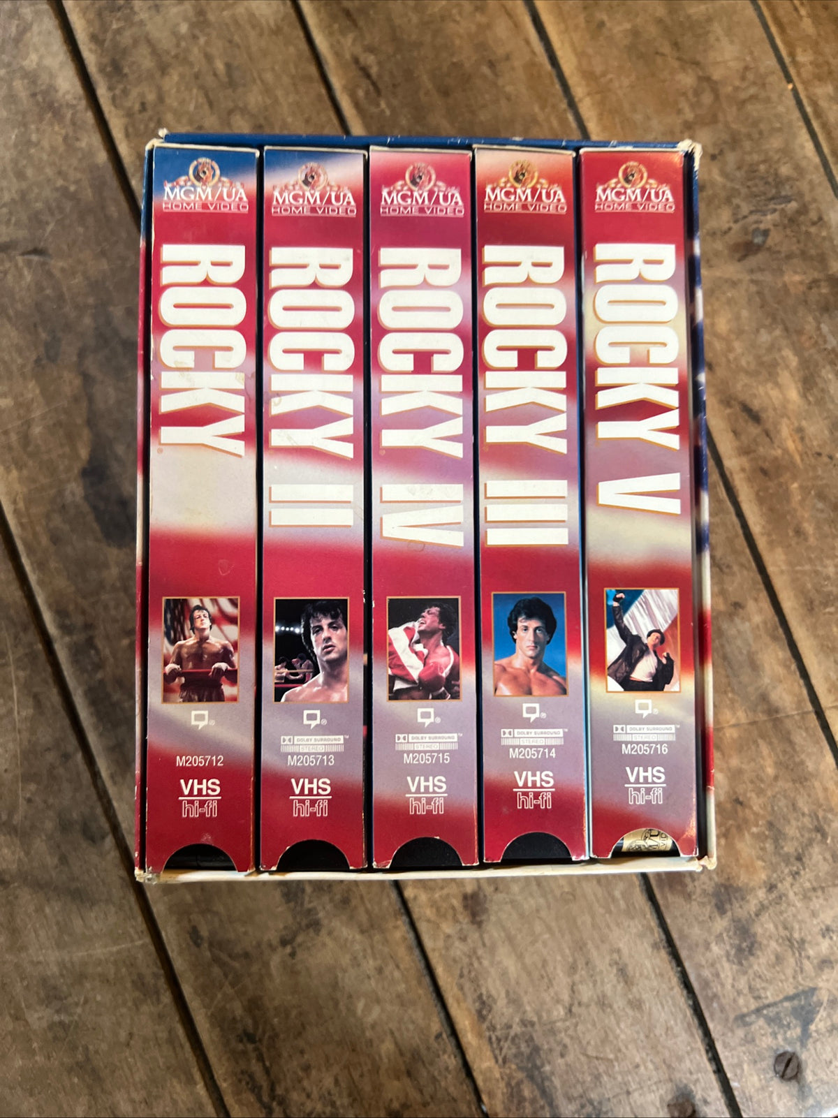 ROCKY 5 Movie Commemorative 20th Anniversary Box Set ( VHS 1976 - 1990 ) Action / Sports