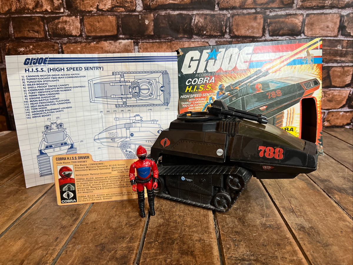 1983 Hasbro GI JOE- Cobra H.I.S.S. Tank & The Enemy Action Figure - Original Box