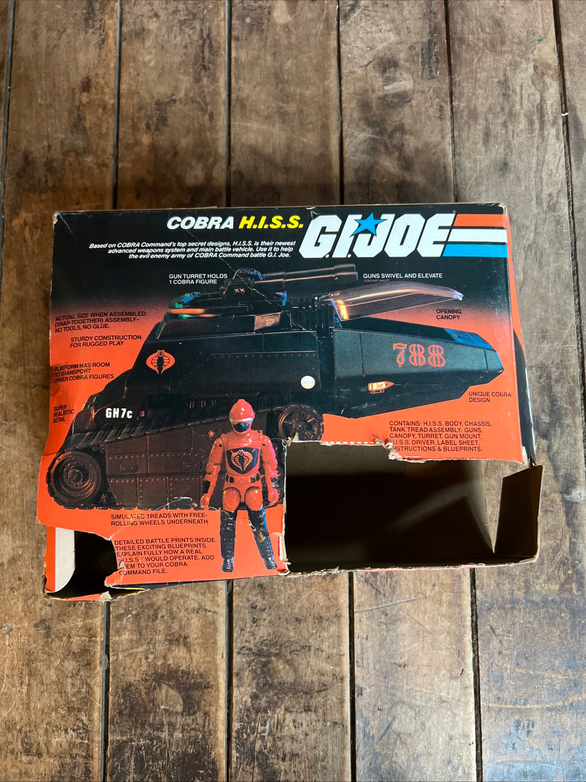 1983 Hasbro GI JOE- Cobra H.I.S.S. Tank & The Enemy Action Figure - Original Box