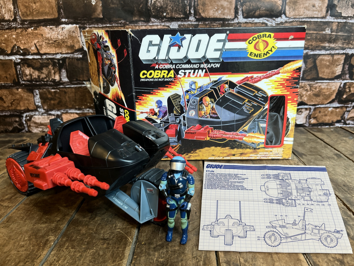 1986 Hasbro GI JOE- Cobra Stun & Motor Viper Pilot Action Figure - Original Box