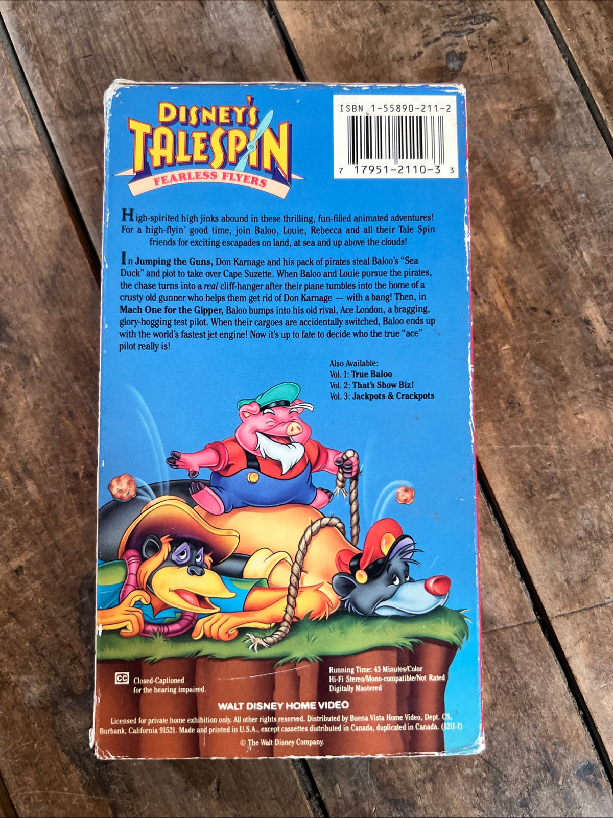 TaleSpin Fearless Flyers ( VHS 1992 ) Volume 4 [G] Walt Disney Home Video