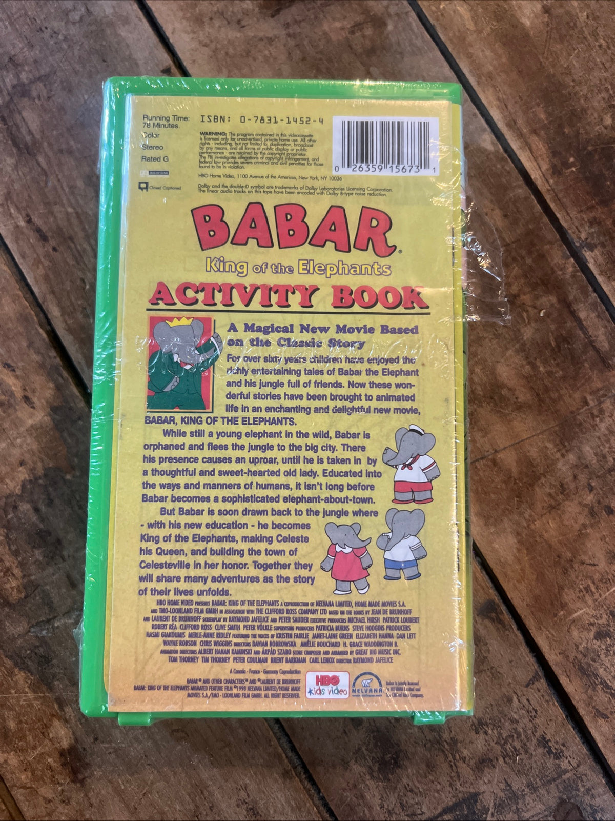BABAR King Of The Elephants (VHS 1999 ) Family / Cartoon [G] HBO Home Video