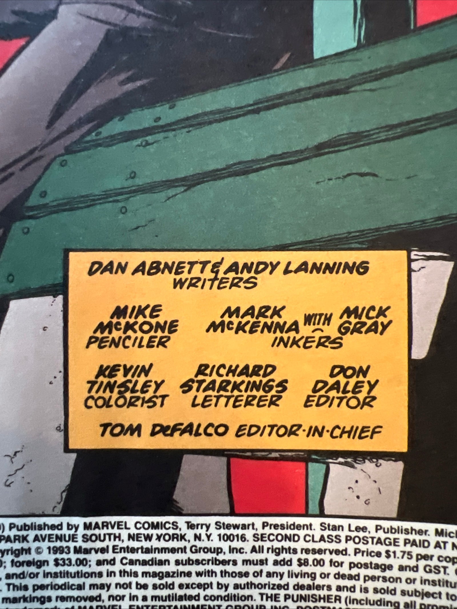 The Punisher: War Zone #15 (1993) Marvel Comics