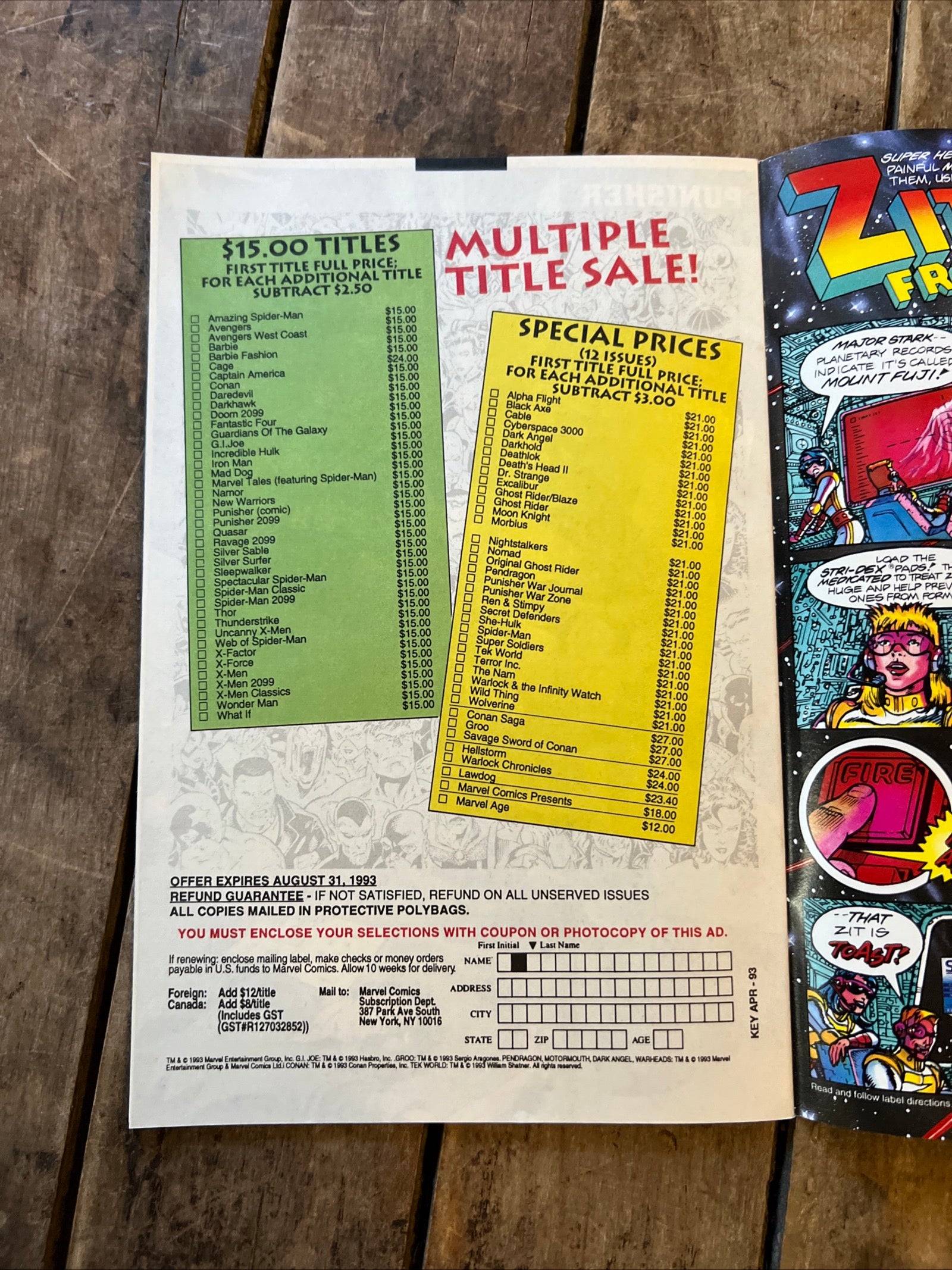 The Punisher: War Zone #15 (1993) Marvel Comics