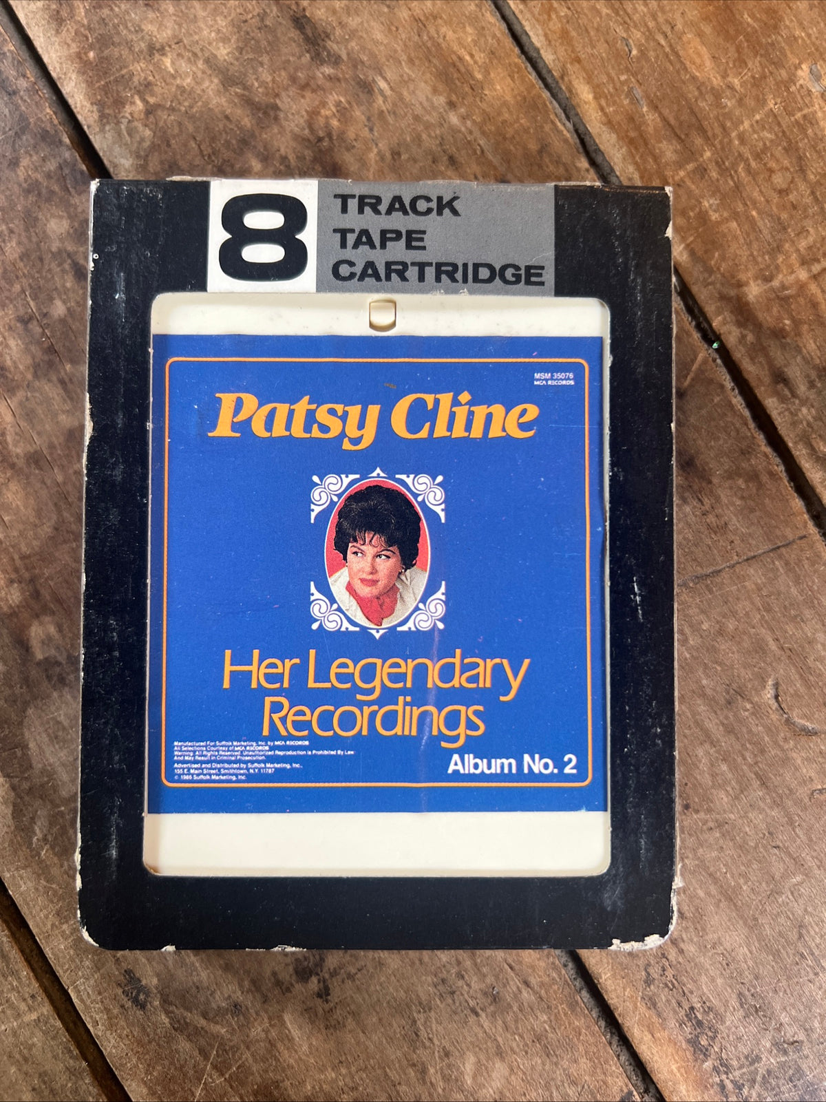 Patsy Cline Her Legendary Recordings Album No 2- 1986 MCA Records - 8 Track Tape