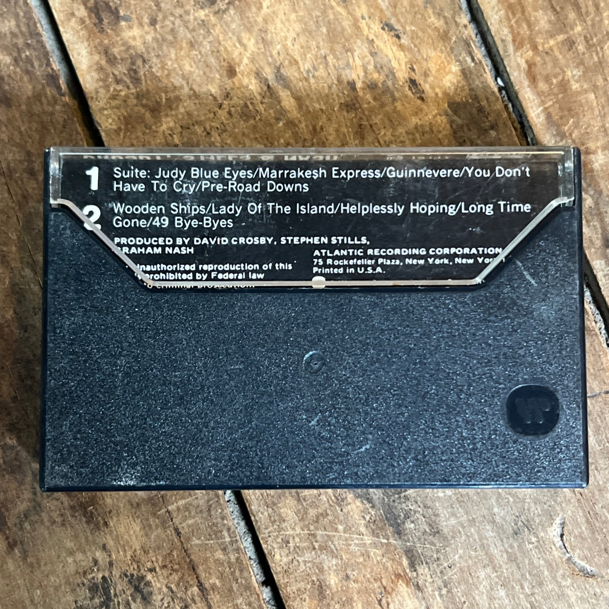CROSBY, STILLS & NASH - 1977 Atlantic Records - Cassette Tape Album