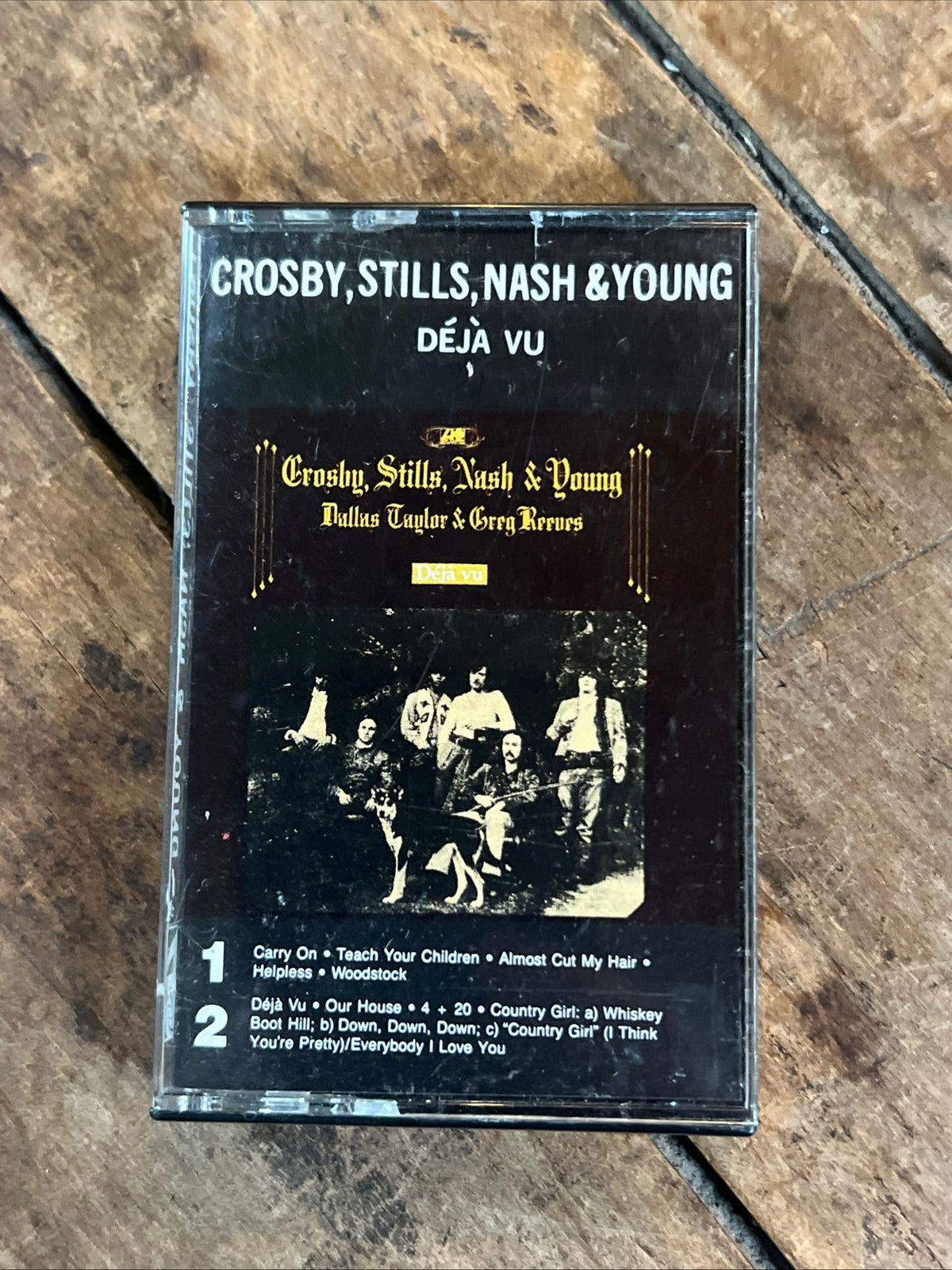 CROSBY, STILLS & NASH - Deja Vu - 1970 Atlantic Records - Cassette Tape Album