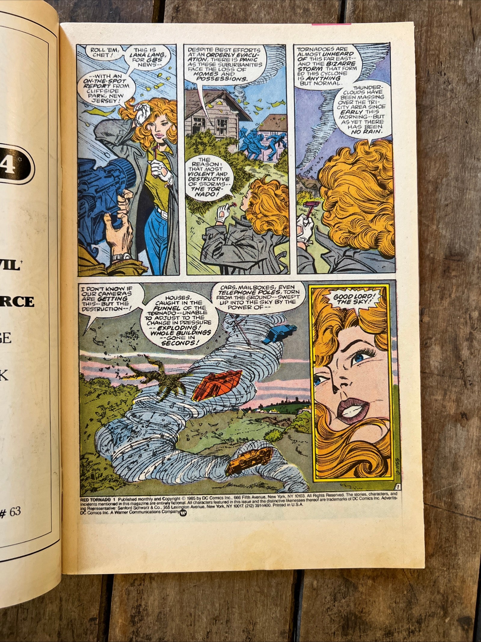 Red Tornado #1 (1985) DC Comics - 4 Part Mini Series Comic Book