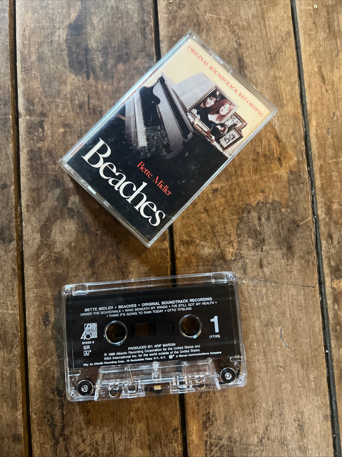 BEACHES ( Original Soundtrack) 1988 Atlantic Records - Cassette Tape Album