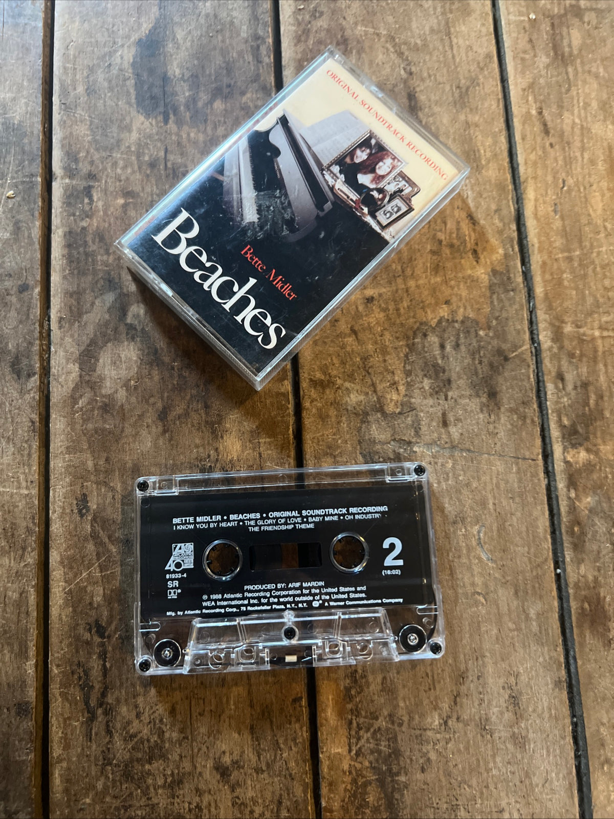 BEACHES ( Original Soundtrack) 1988 Atlantic Records - Cassette Tape Album