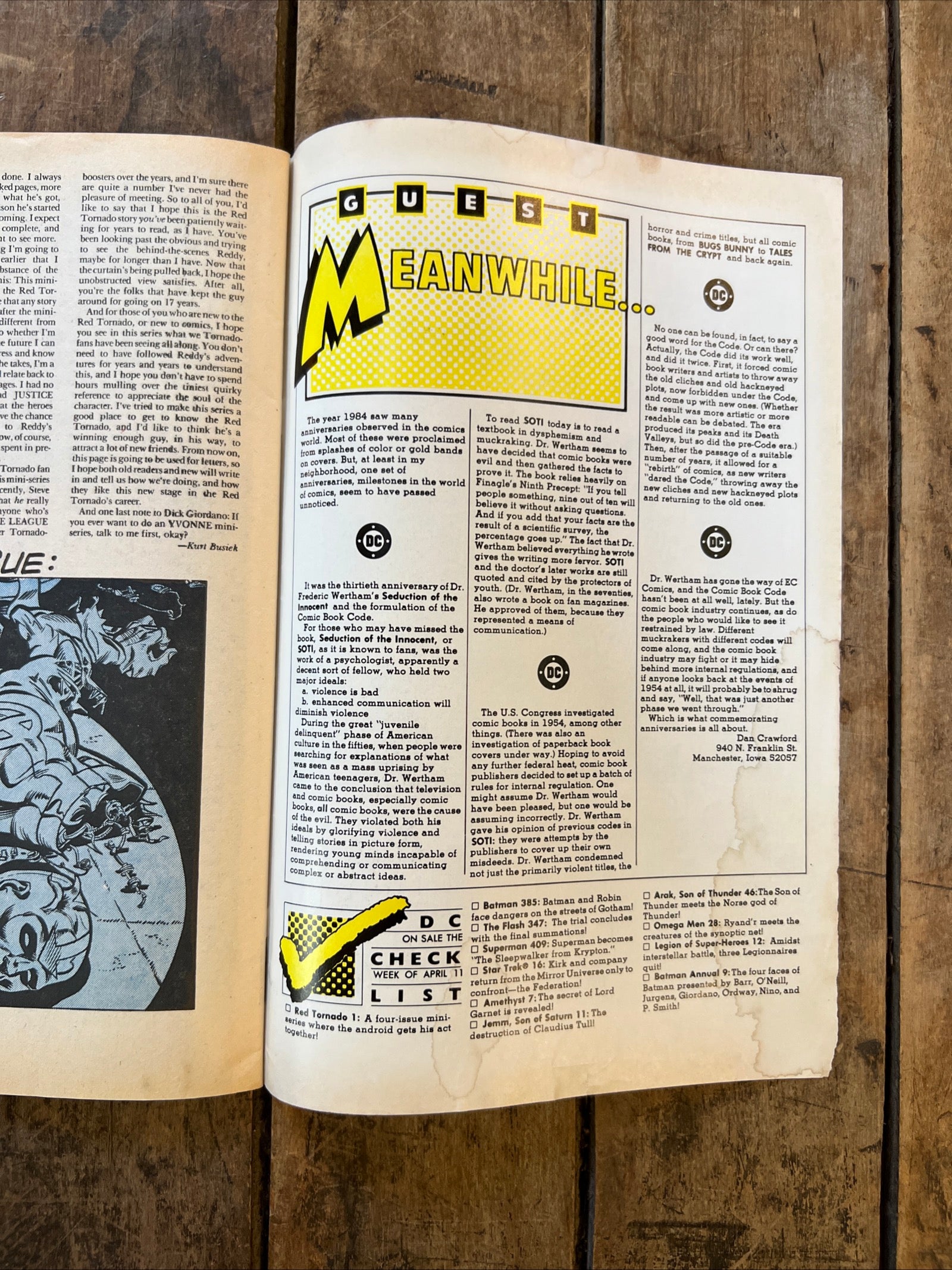 Red Tornado #1 (1985) DC Comics - 4 Part Mini Series Comic Book