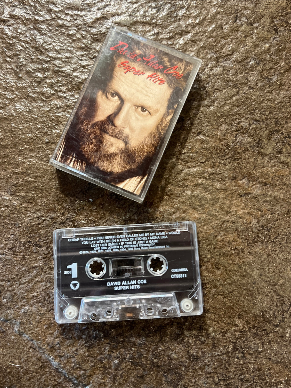 David Allan Coe SUPER HITS - 1993 Columbia Records - Cassette Tape Album