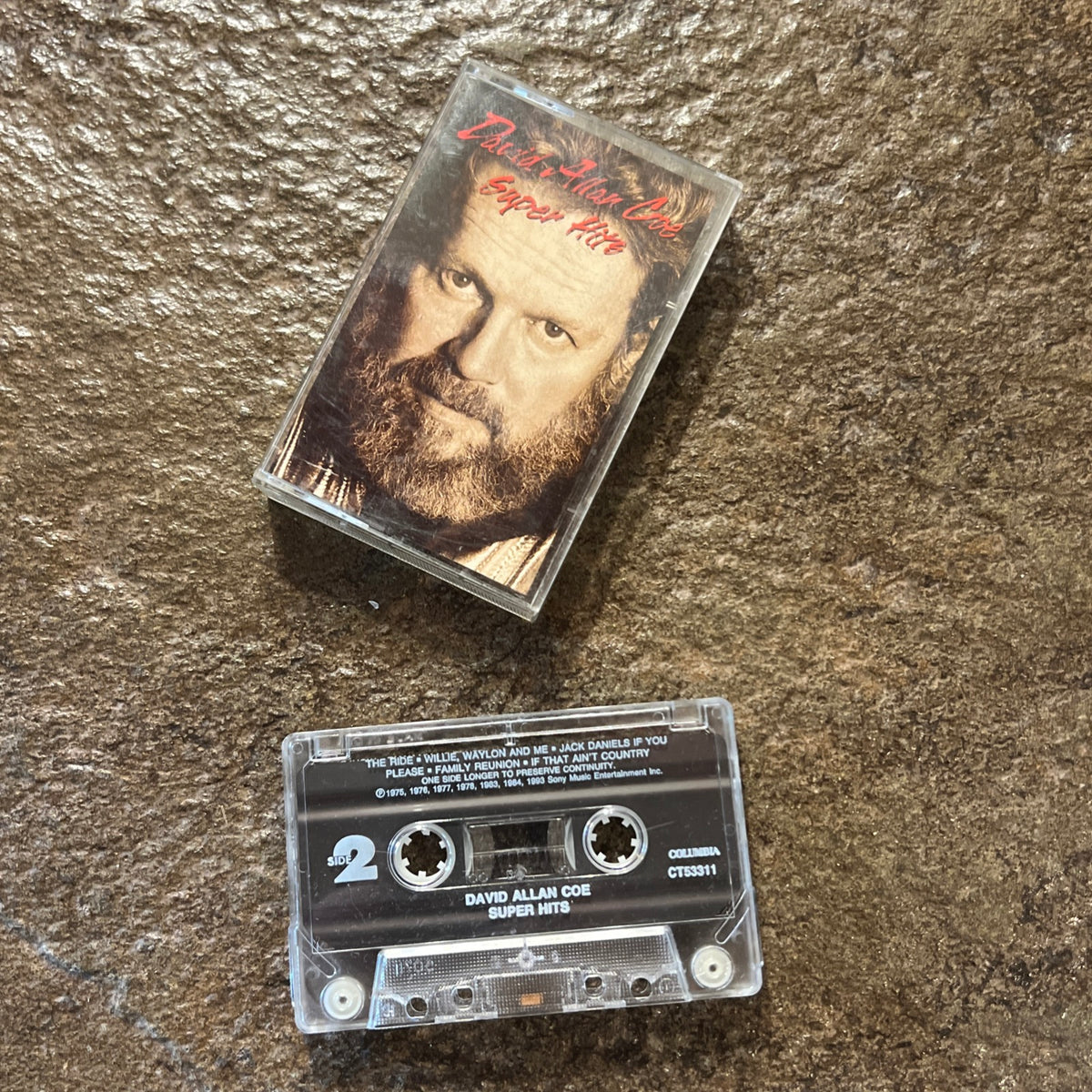 David Allan Coe SUPER HITS - 1993 Columbia Records - Cassette Tape Album