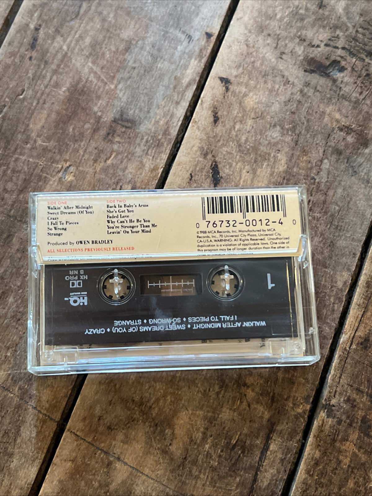 Patsy Cline 12 GREATEST HITS - 1988 MCA Records