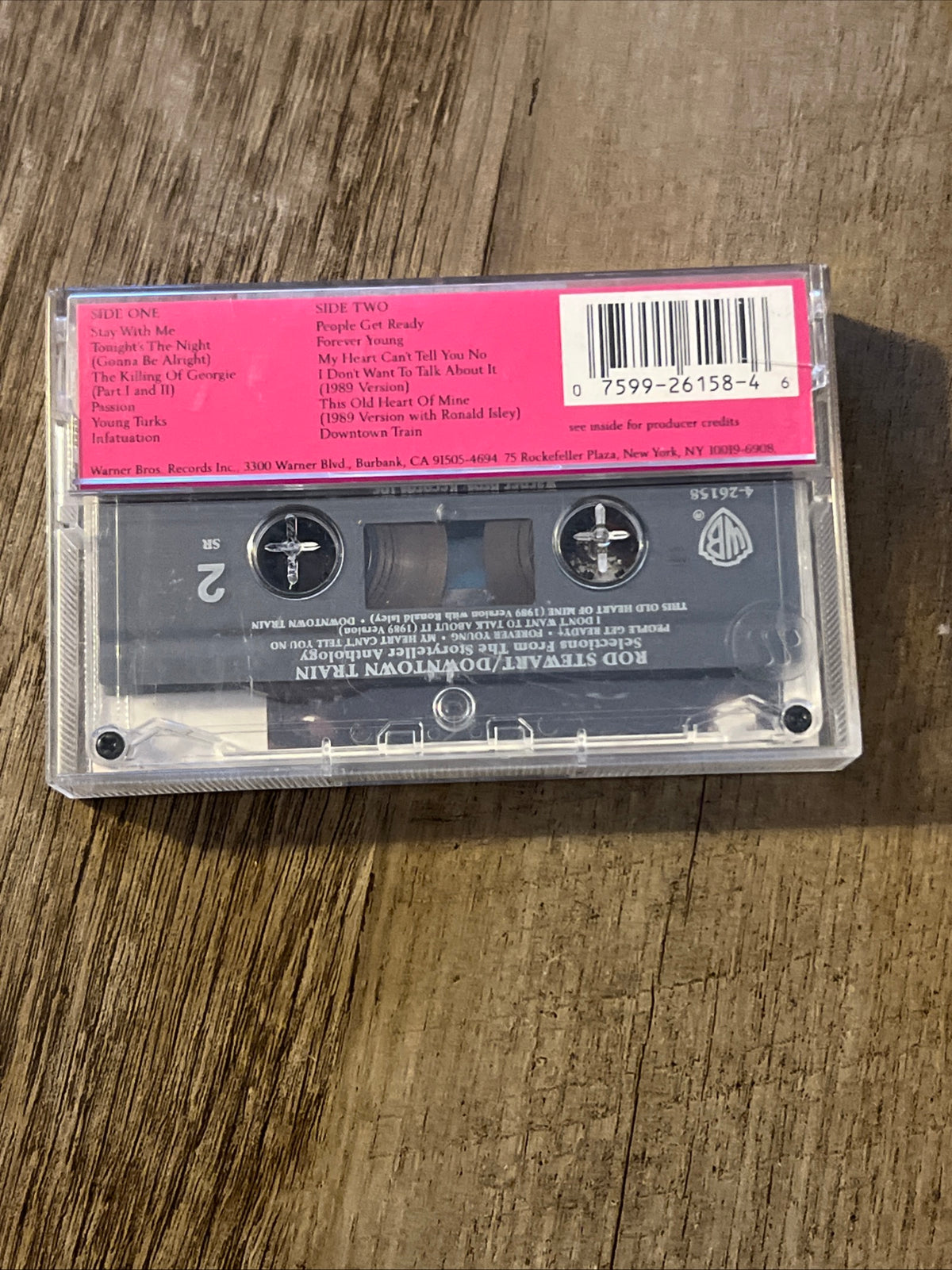 Rod Stewart Downtown Train - 1990 Warner Bros Records - Cassette Tape Album