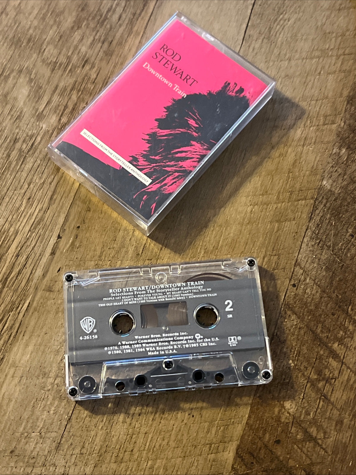 Rod Stewart Downtown Train - 1990 Warner Bros Records - Cassette Tape Album