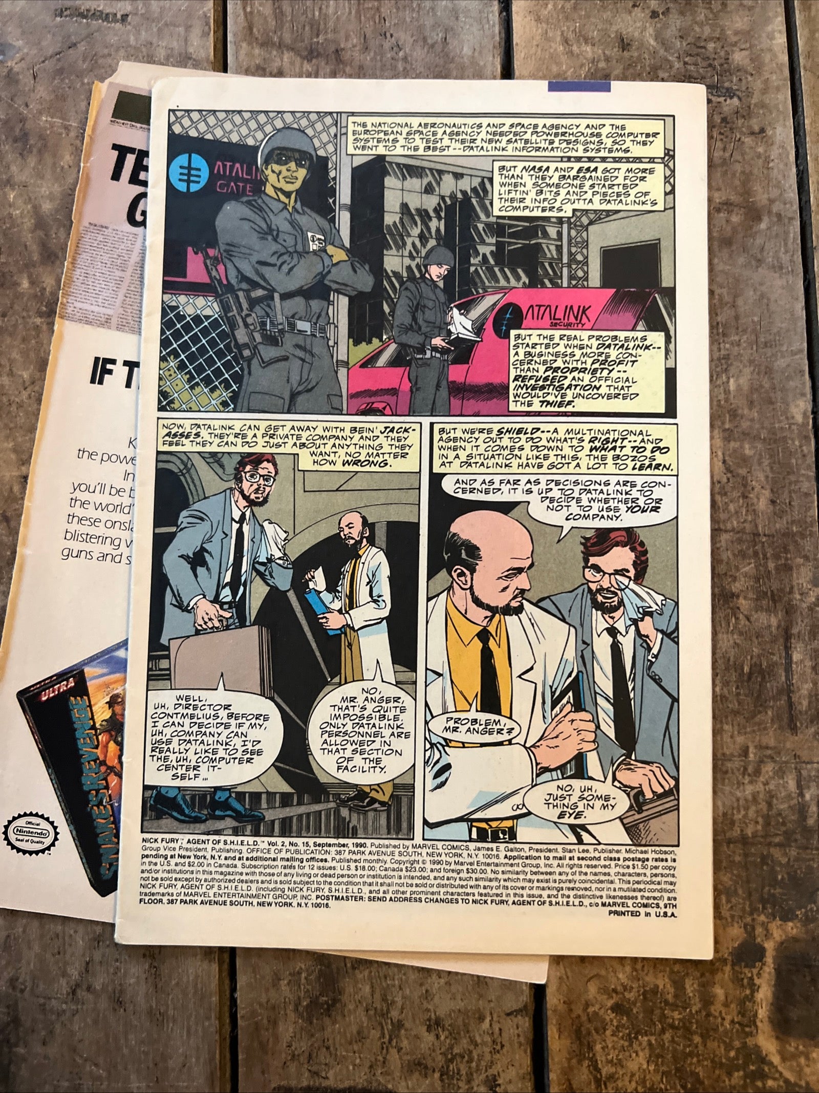 Nick Fury, Agent of SHIELD #15 (1990) Marvel Comics - Apogee of Disaster part 1 of 5