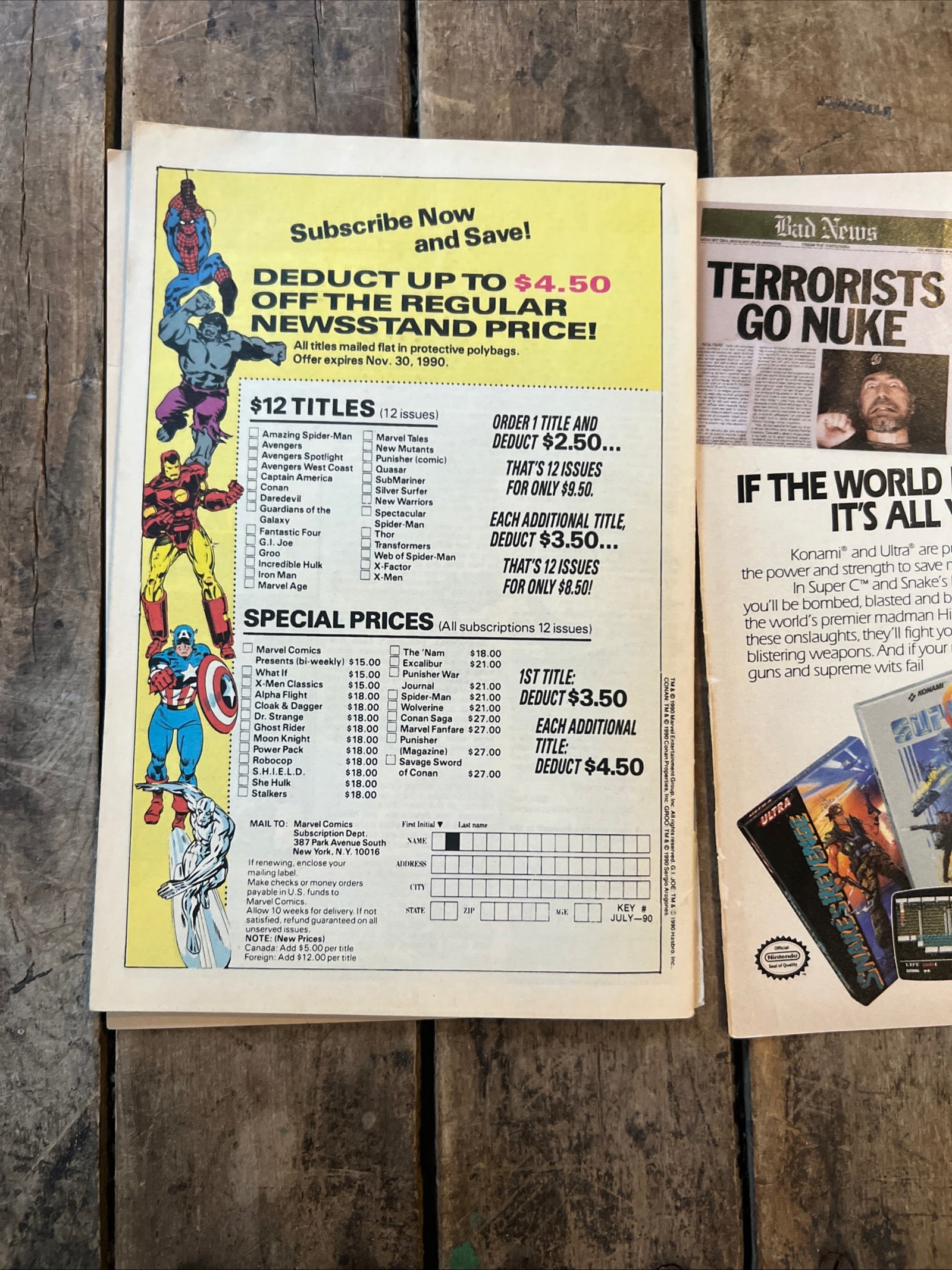 Nick Fury, Agent of SHIELD #15 (1990) Marvel Comics - Apogee of Disaster part 1 of 5