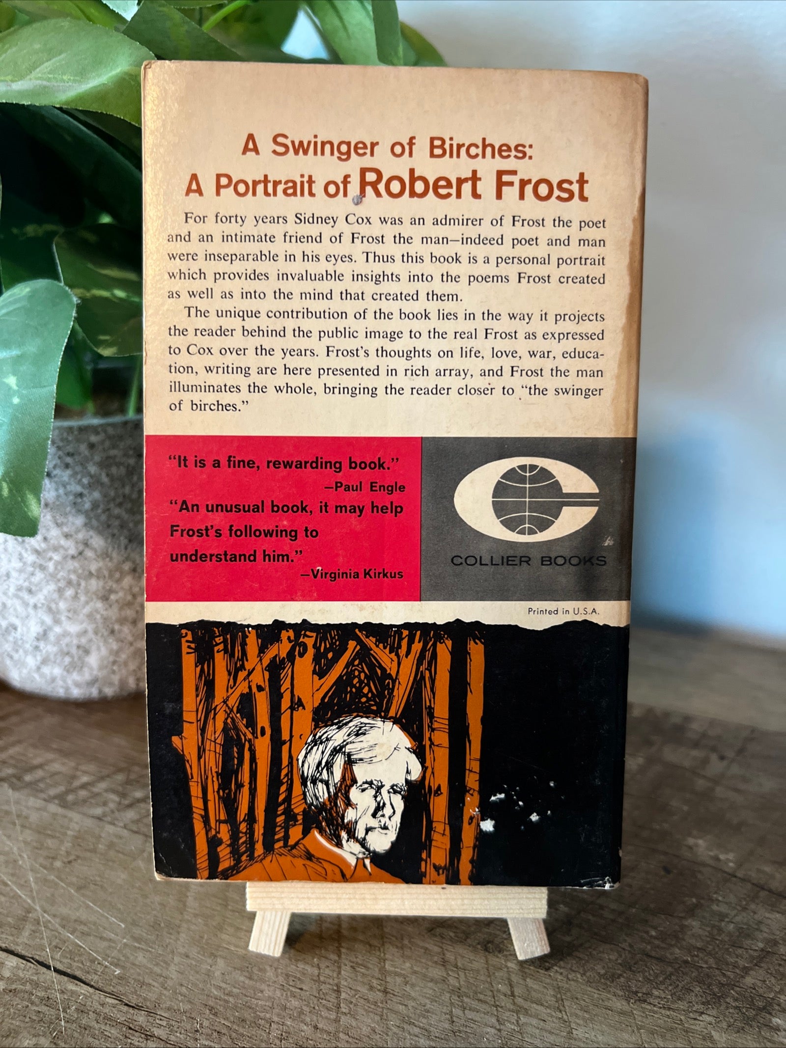 A Swinger Of Birches: A Portrait Of Robert Frost by Sidney Cox - 1961 First Collier Books Edition Paperback