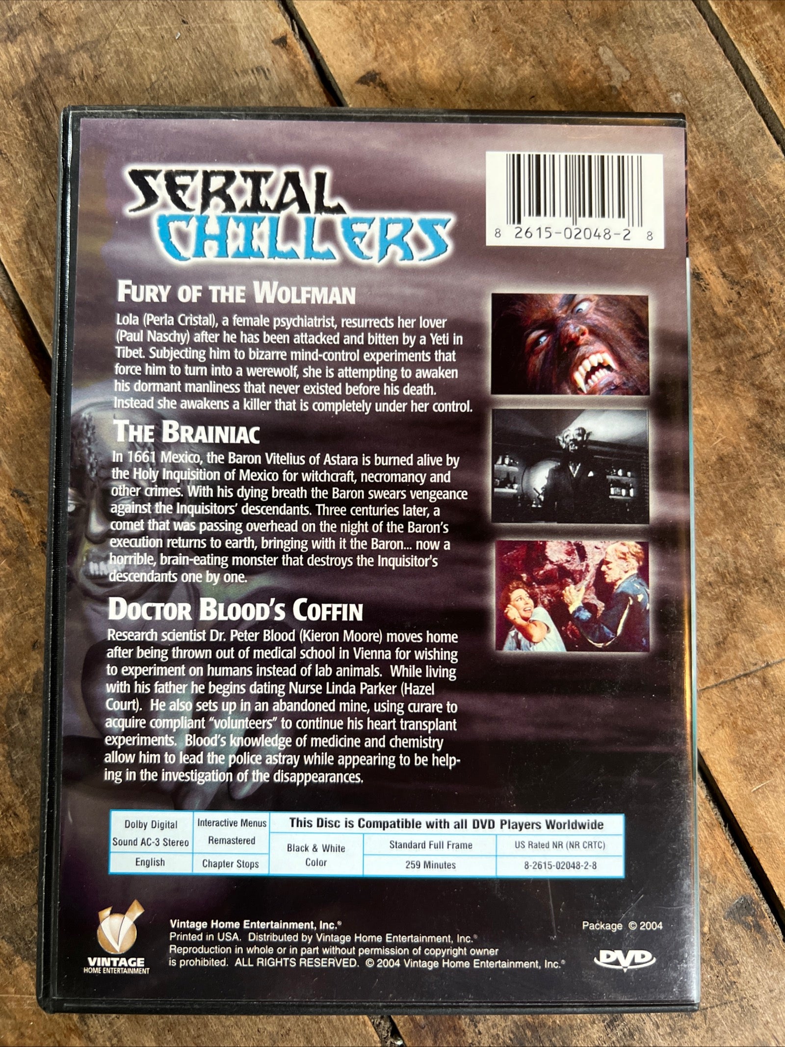 Serial Chillers Classic Monster Movies ( DVD 2004 ) 3 Great Movies - Vintage Movie Classics