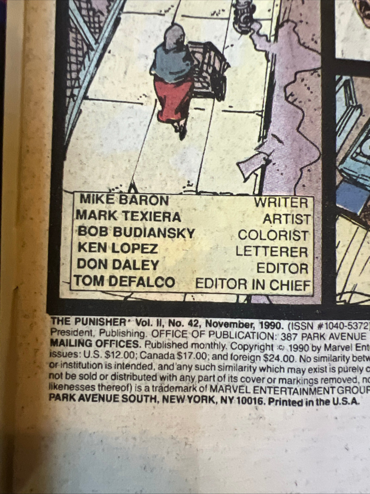 The Punisher #42 ( Volume 1, 1990) Marvel Comics - Direct Edition