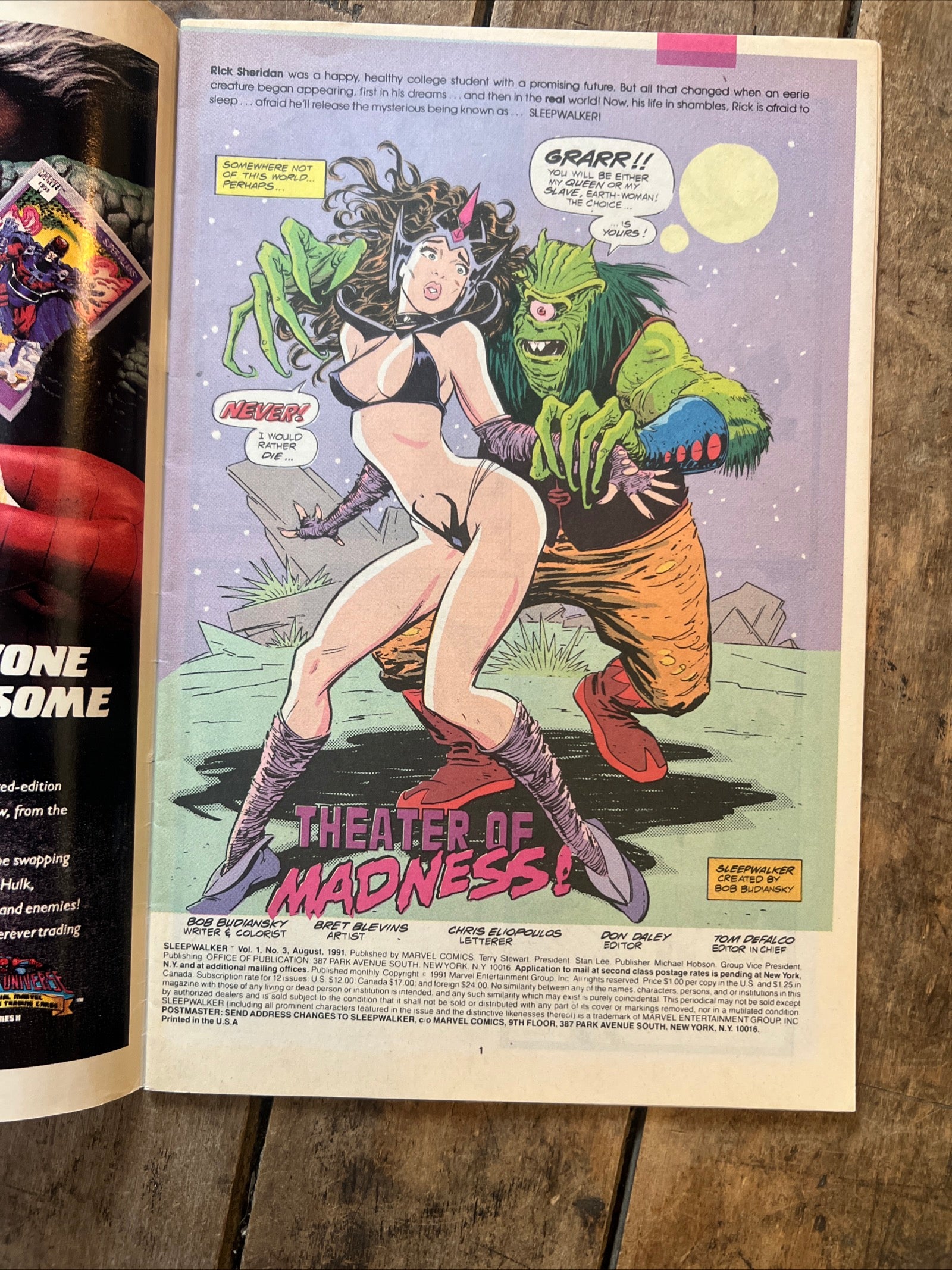 Sleepwalker #3 (1991) Marvel Comics - Newsstand Edition