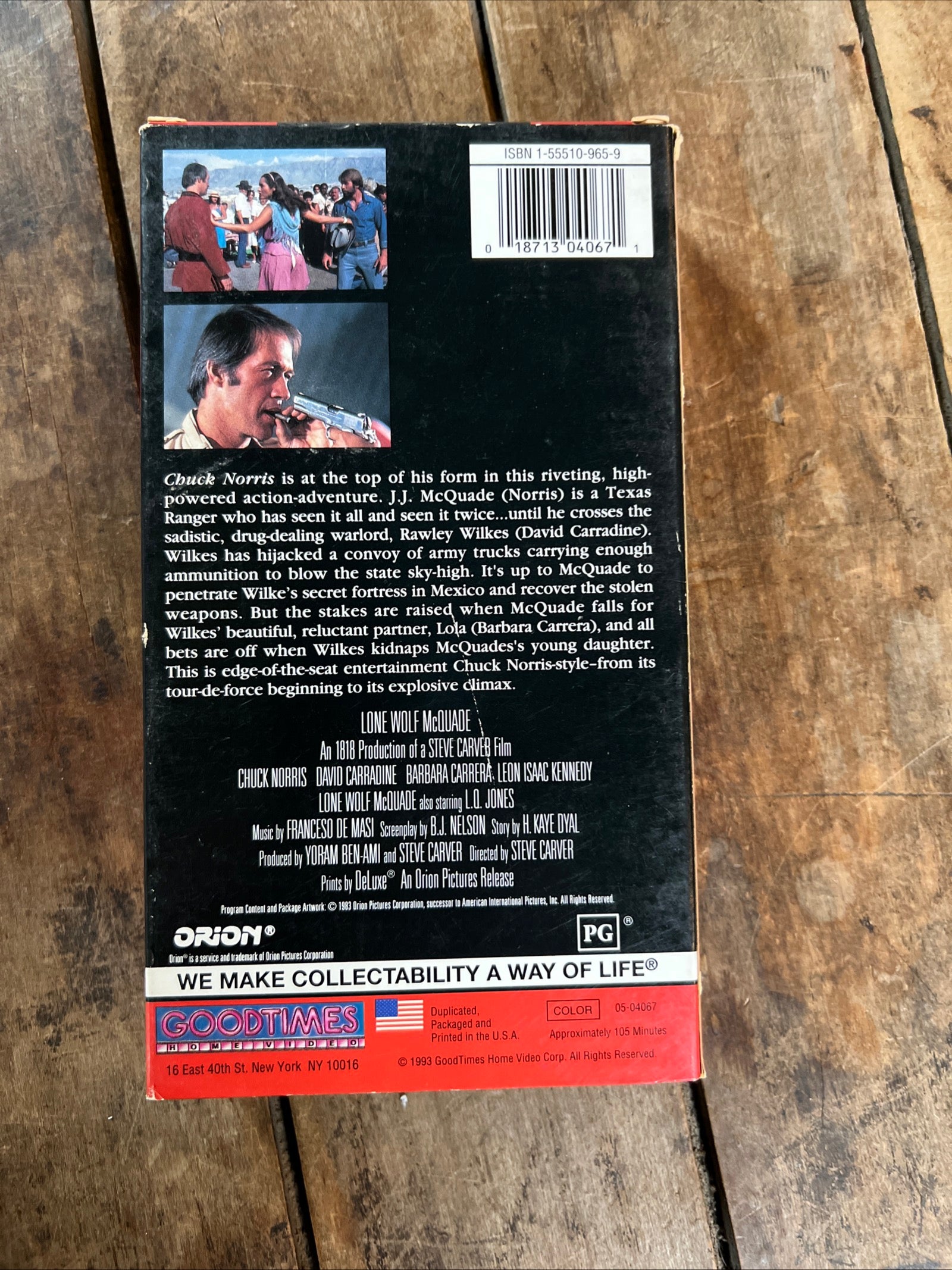 Lone Wolf McQuade ( VHS 1983 ) Action / Western [PG-13] Starring Chuck Norris