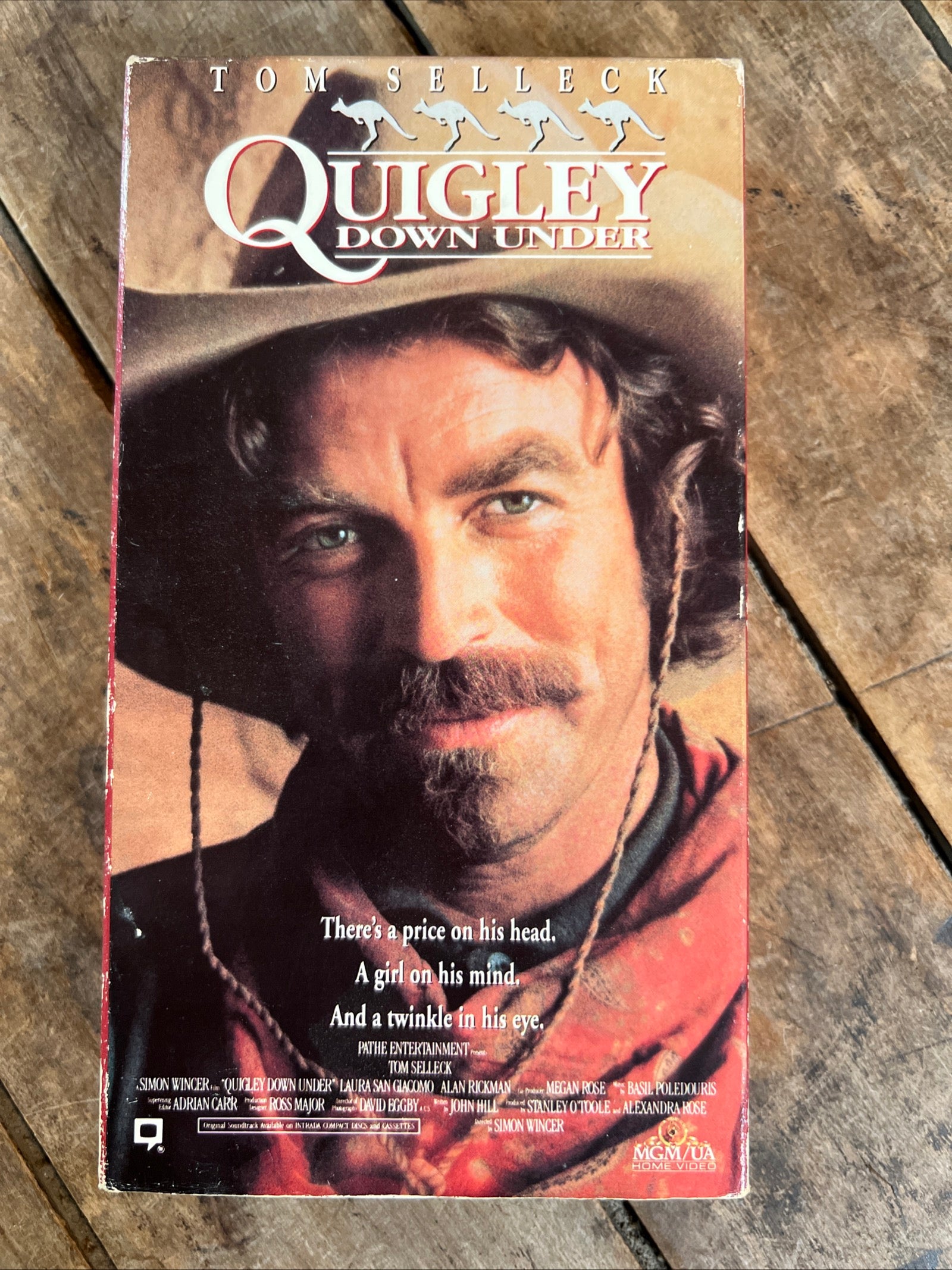 Quigley Down Under ( VHS 1990) Western / Adventure [PG-13] Starring Tom Selleck