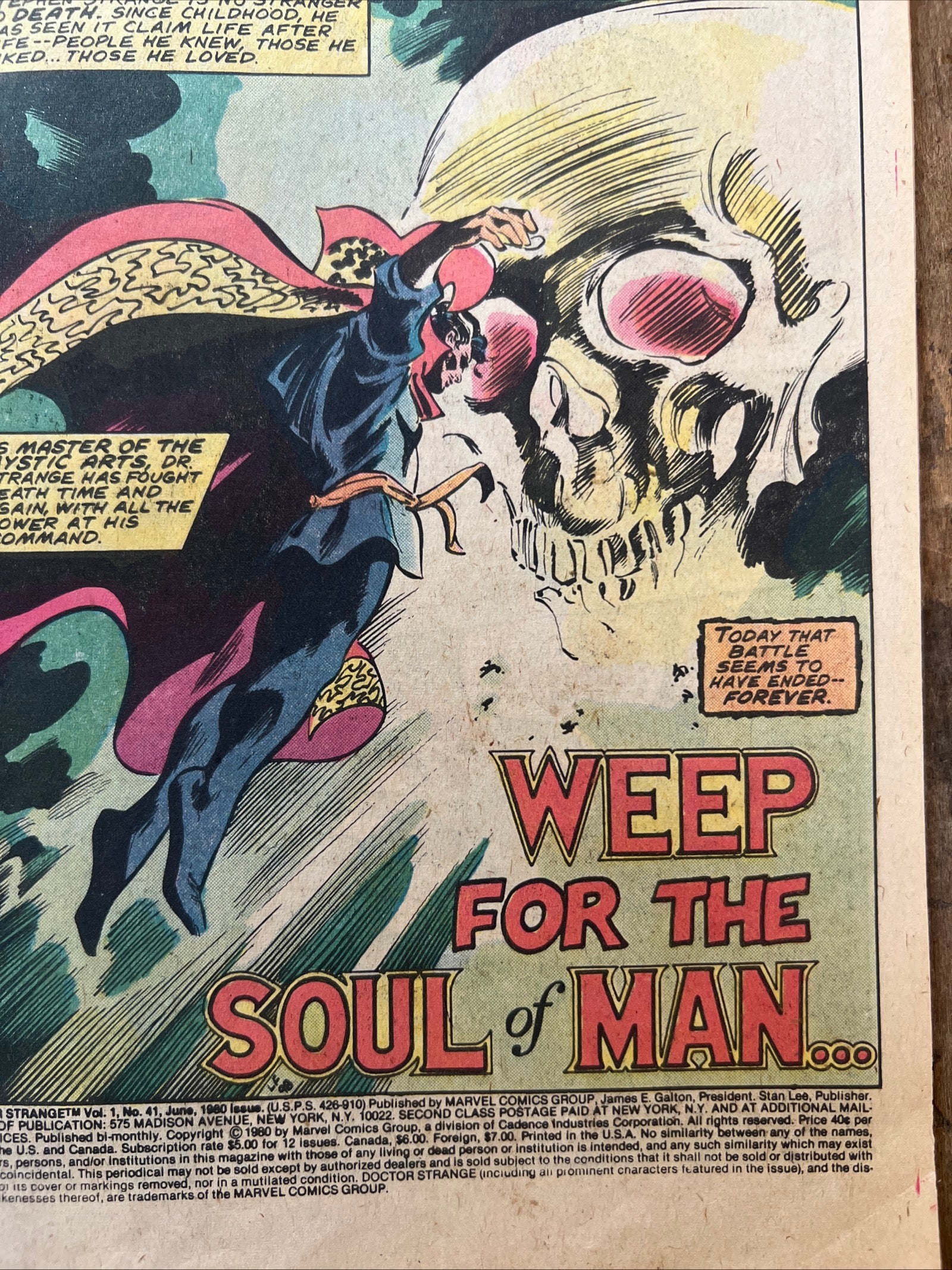 Doctor Strange #41 (1980) Marvel Comics Group - Maelstrom at the Canter of Time