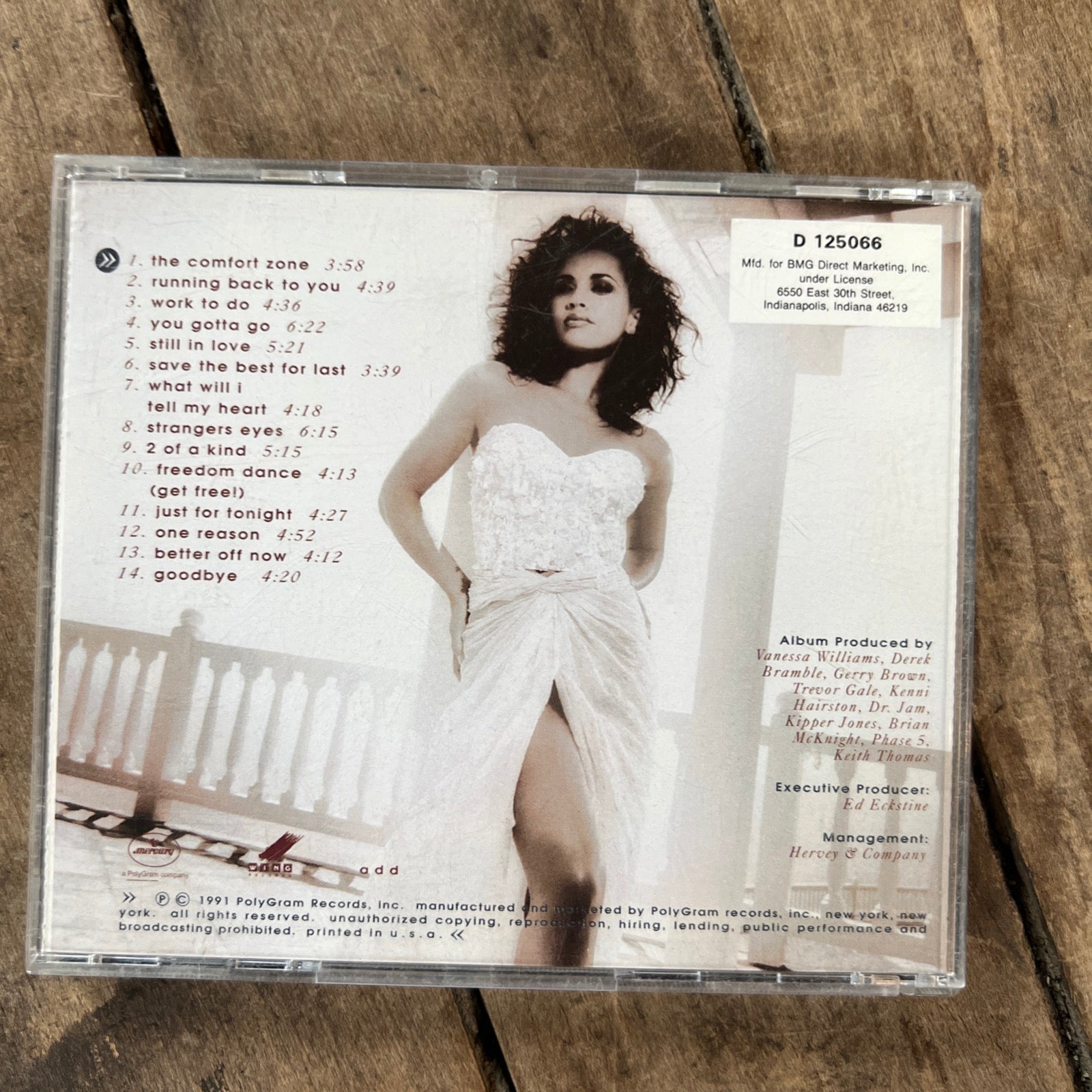 Vanessa Williams - The Comfort Zone - 1991 Wing / Mercury Records - CD Album